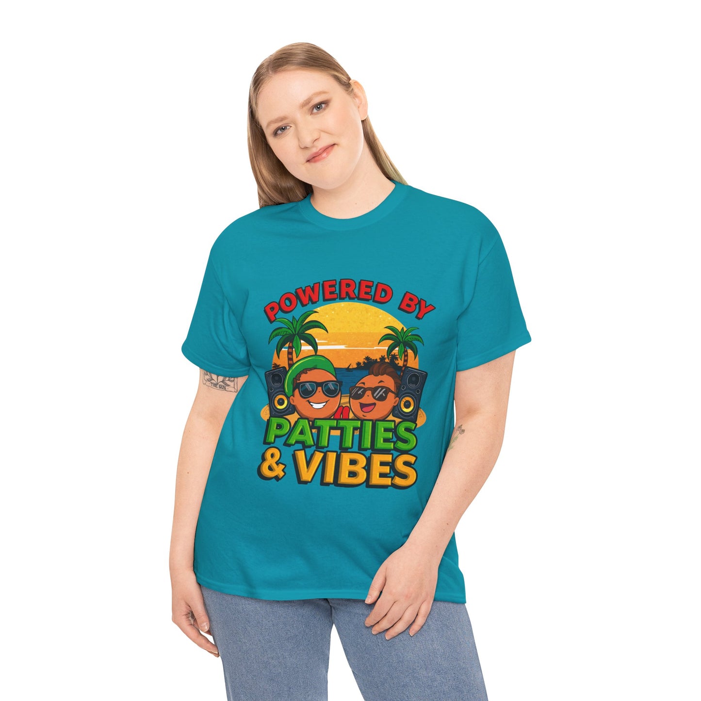 Patties and Vibes T-Shirt — Casual Jamaican Phrase Tee