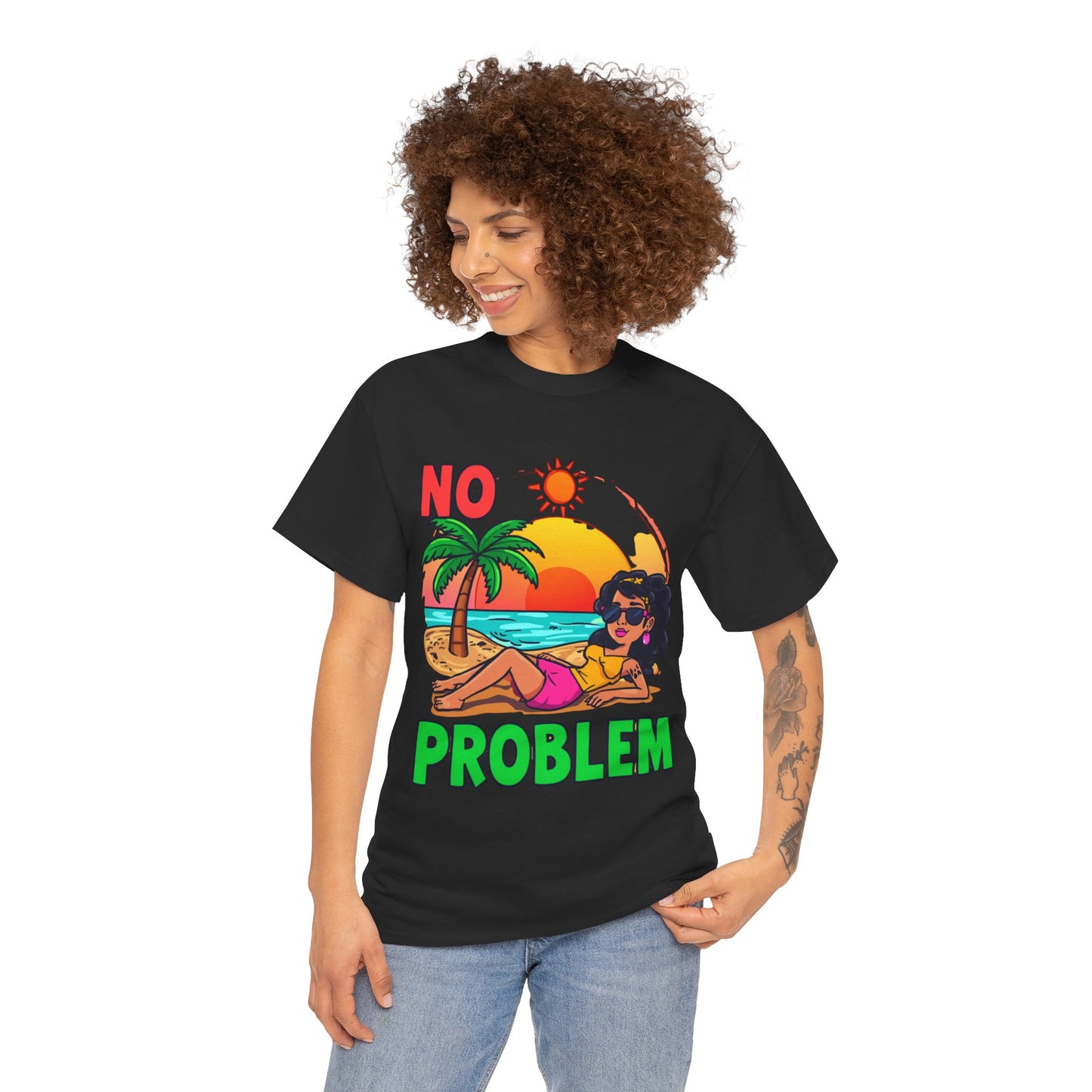 No Problem T-Shirt — Casual Graphic Tee with 'No Problem' Slogan