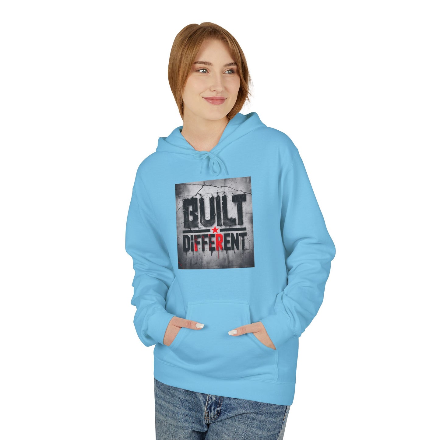 Built Different Midweight Soft style Fleece Hoodie, Unisex Comfort, Casual Wear for All Occasions