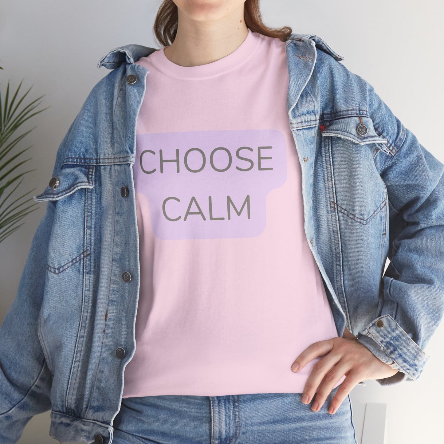 Choose Calm T-Shirt — Minimal Pastel Graphic Tee for Mindfulness & Relaxation
