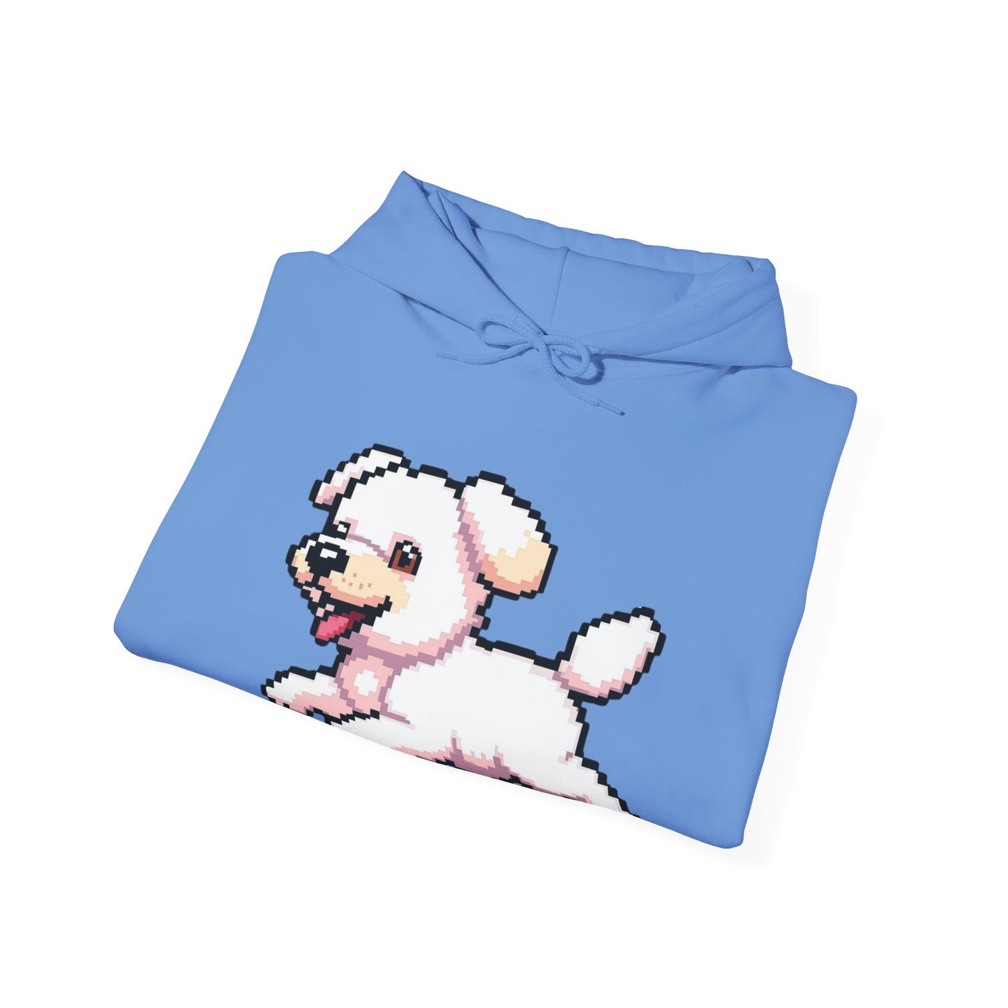 Pixelated Dog Unisex Hoodie, Cozy Pet Lover Sweatshirt, Cute Dog Design, Gift for Animal Lovers, Ideal for Casual Wear, Perfect for Holidays