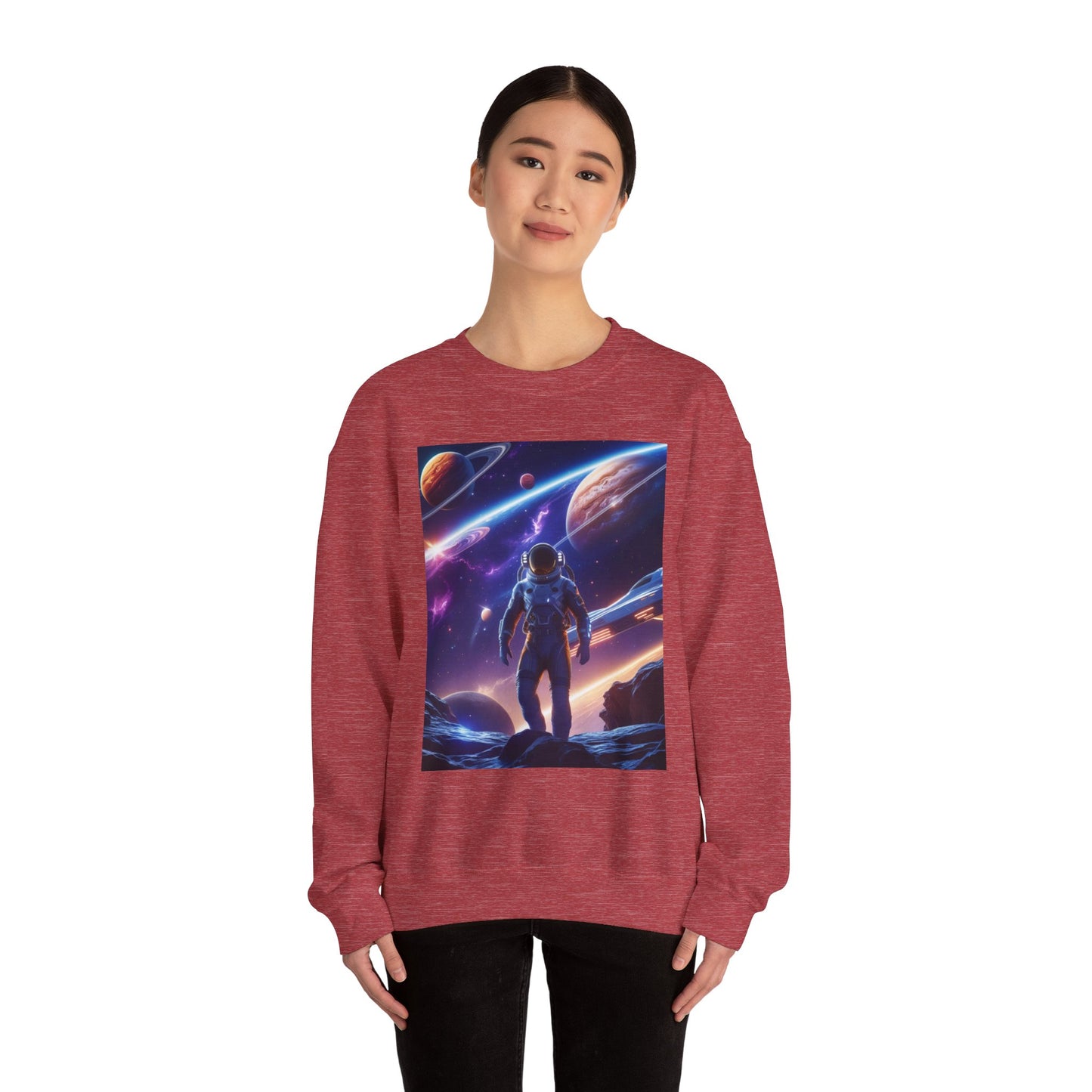 Cosmic Explorer Crewneck Sweatshirt - Space Design, Gift for Astronomy Lovers
