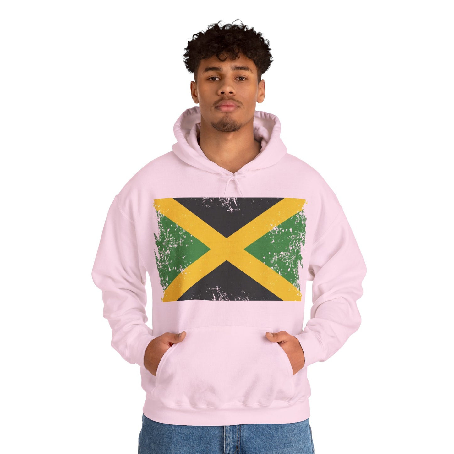 Jamaican Flag Hoodie, Unisex Heavy Blend Hooded Sweatshirt, Cool Casual Wear, Perfect for Festivals, Celebration Apparel, Gift for him/her
