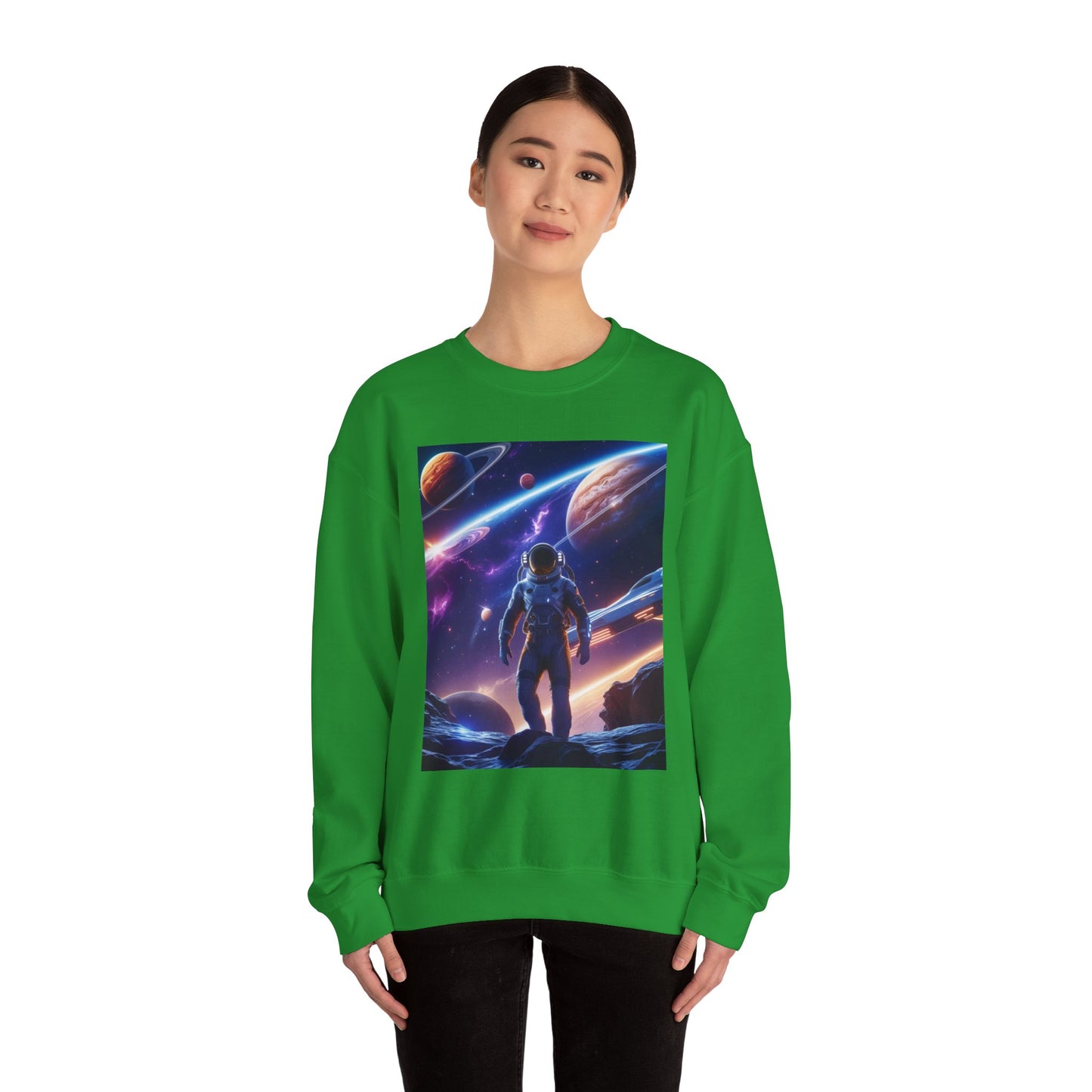 Cosmic Explorer Crewneck Sweatshirt - Space Design, Gift for Astronomy Lovers