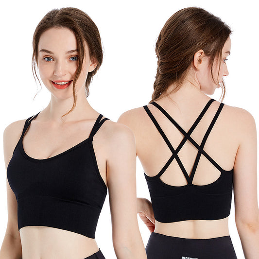 Comfortable Shockproof Fitness Vest Bra – Seamless Support for Active Women