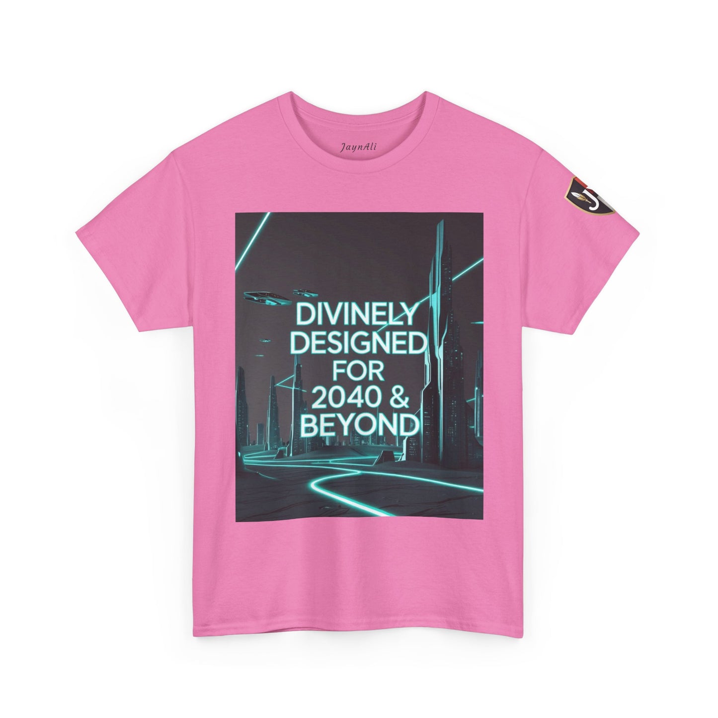 Futuristic Urban Tee for Tech Lovers - Unisex Heavy Cotton
