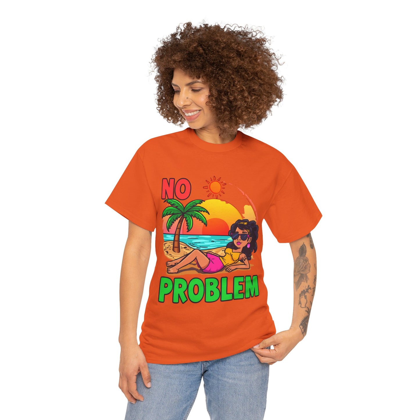 No Problem T-Shirt — Casual Graphic Tee with 'No Problem' Slogan