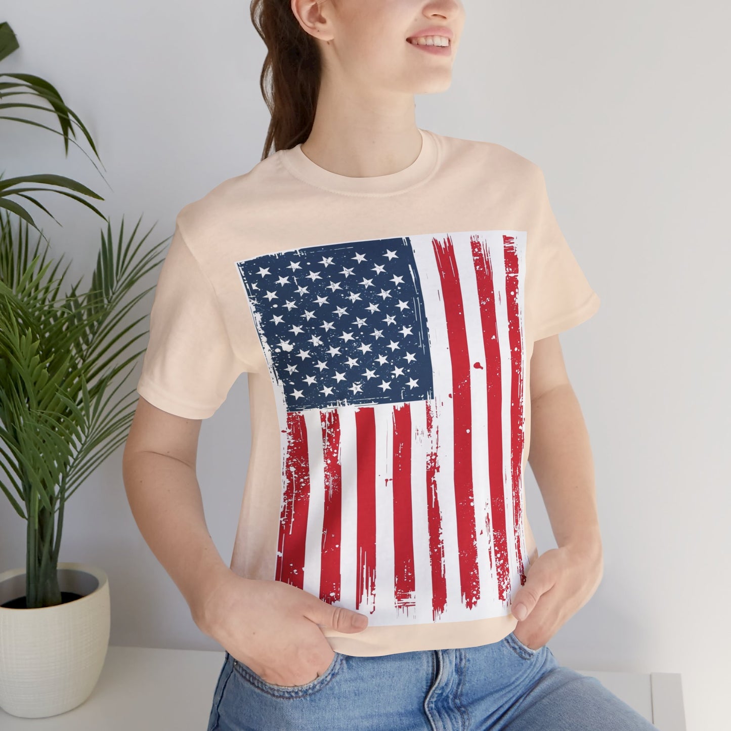 Camiseta Unisex Patriótica - Camisa de Bandera Americana Estilo Grunge, Ropa del Día de la Independencia, Celebración del 4 de Julio, Ropa Casual de Verano, Regalo para [...]