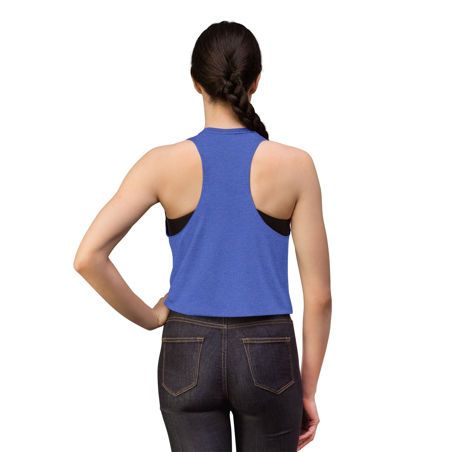 Choose Calm Crop Top — Women's Relaxed Lavender Graphic Tank
