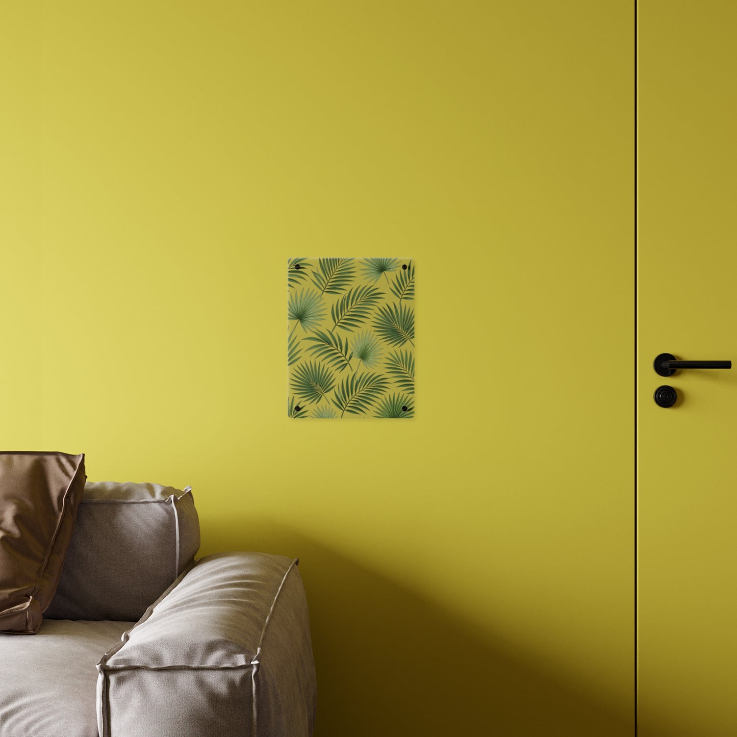Acrylic Wall Art — Tropical Palm Leaf Panel (Green Botanical Décor)