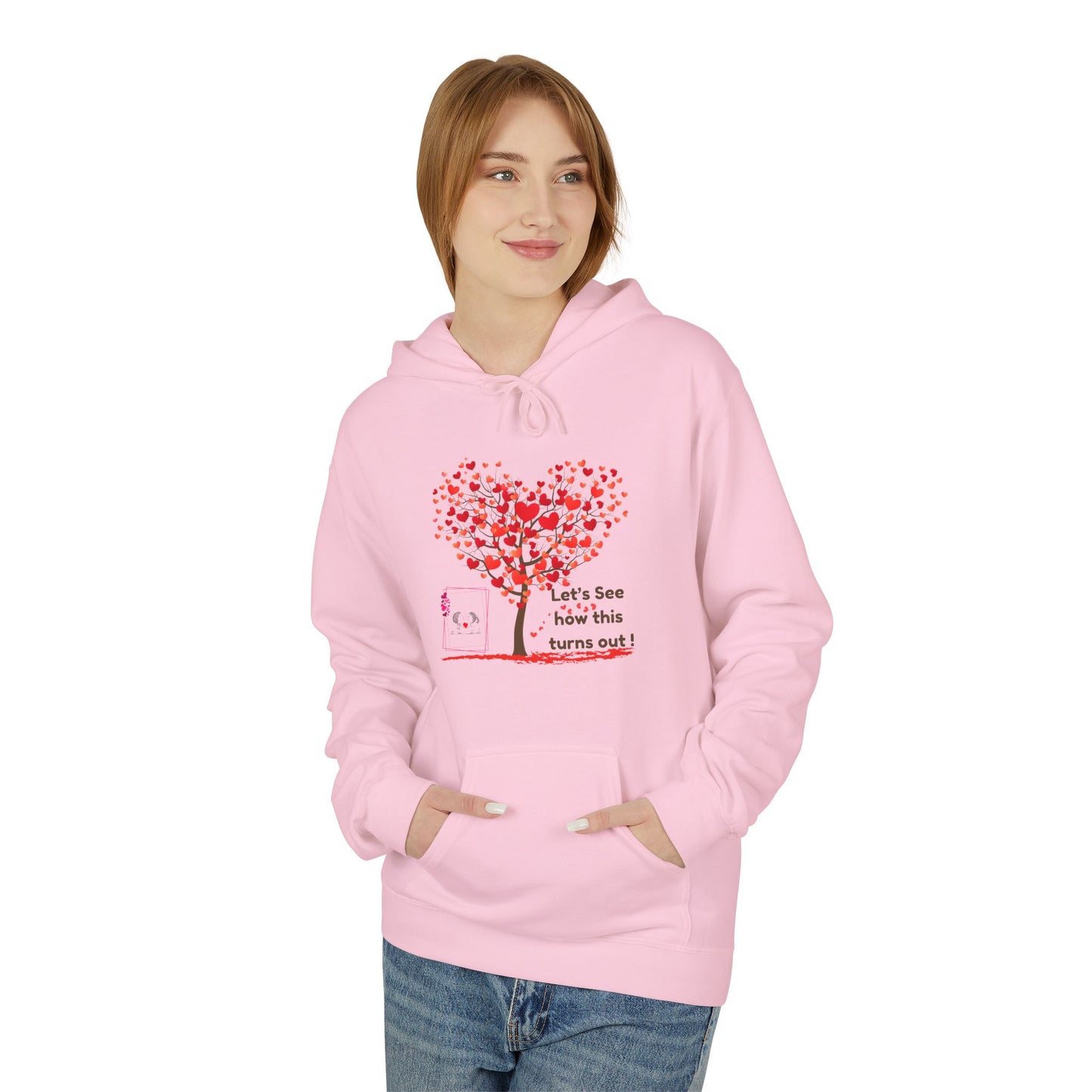 Heart Tree Fleece Hoodie – Cozy Gift for Love, Valentine's, Couples, Hoodie for Everyone, Soft Style, Unisex Apparel