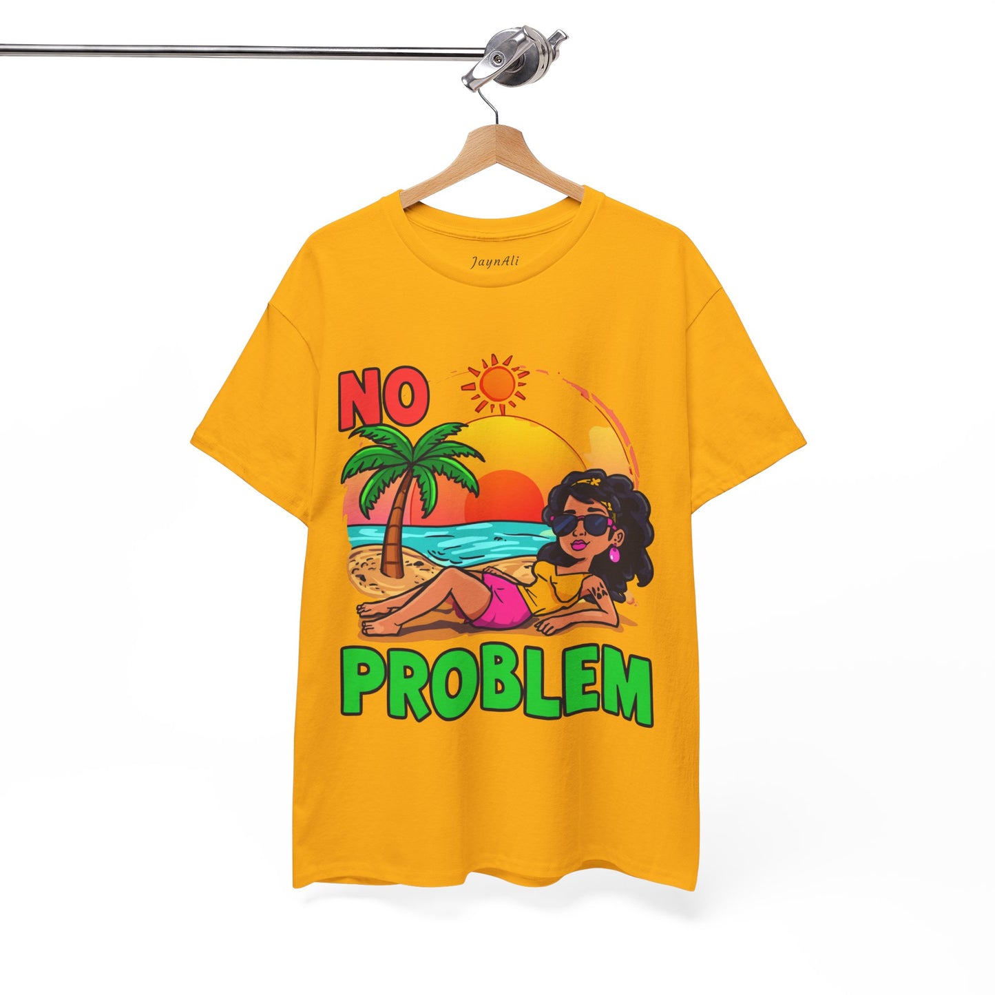 No Problem T-Shirt — Casual Graphic Tee with 'No Problem' Slogan