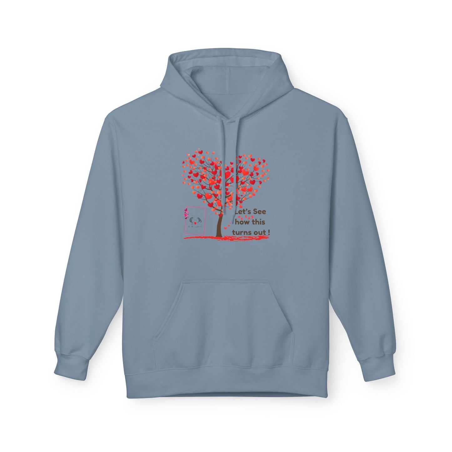 Heart Tree Fleece Hoodie – Cozy Gift for Love, Valentine's, Couples, Hoodie for Everyone, Soft Style, Unisex Apparel
