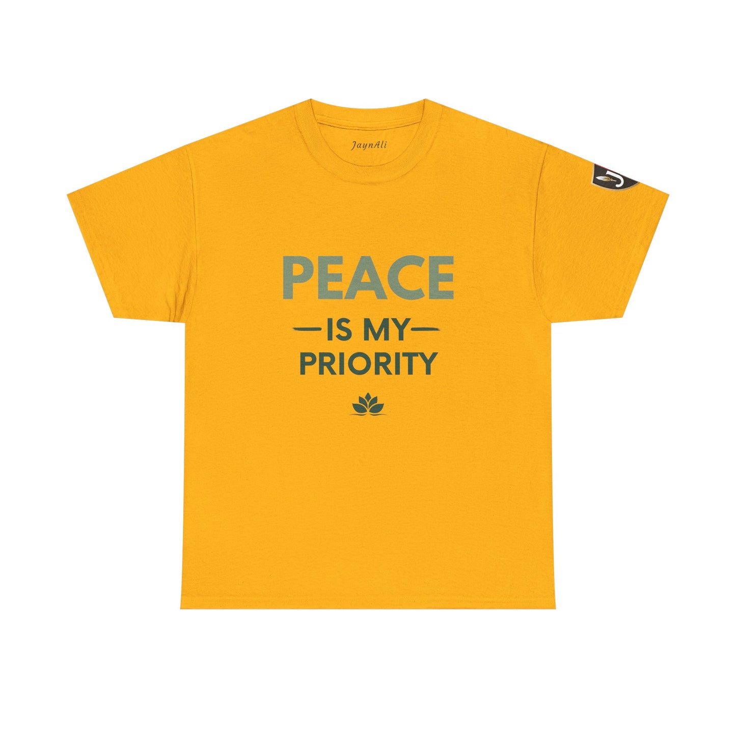 Peace is My Priority Unisex Heavy Cotton Tee, Relaxed Fit T-Shirt, Mindfulness Shirt, Gift for Meditation Lovers