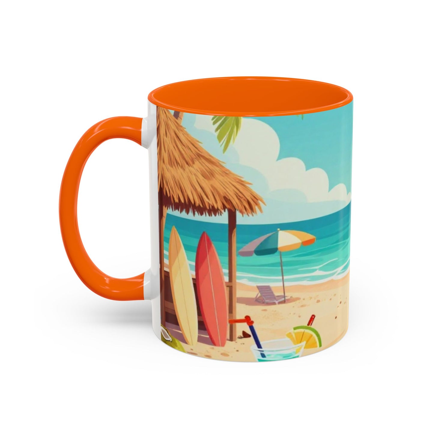 Beach Sunrise Coffee Mug — Tropical Ocean Scene Accent Mug (11/15oz)