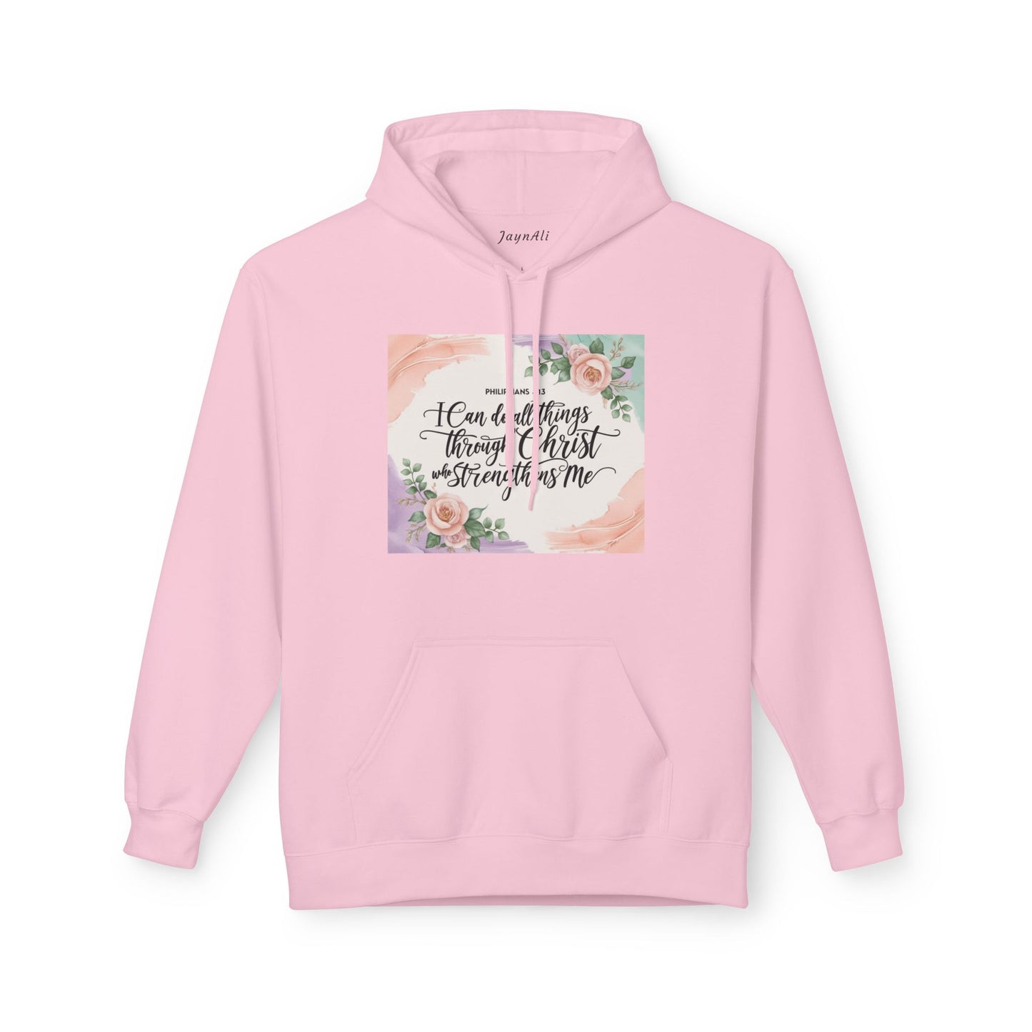 Inspirational Floral Fleece Hoodie – Cozy Motivational Gift