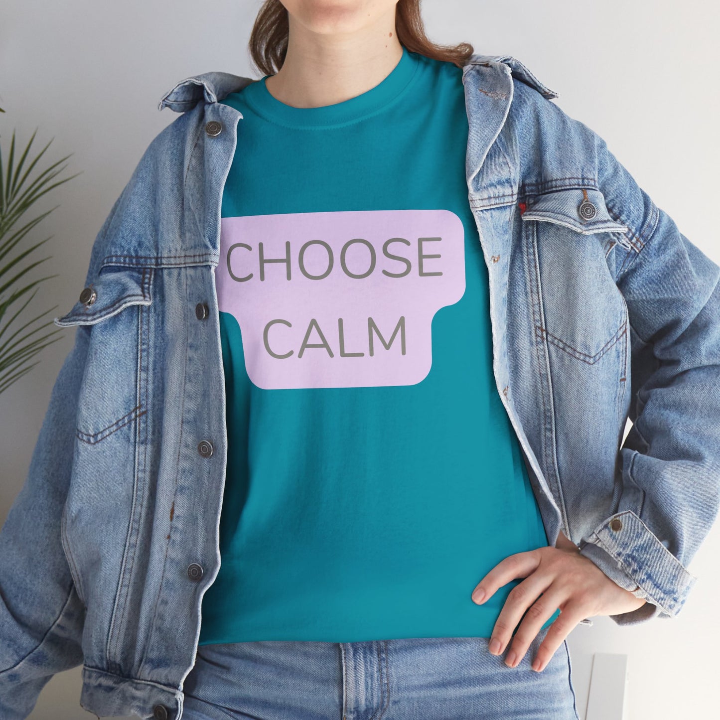 Choose Calm T-Shirt — Minimal Pastel Graphic Tee for Mindfulness & Relaxation