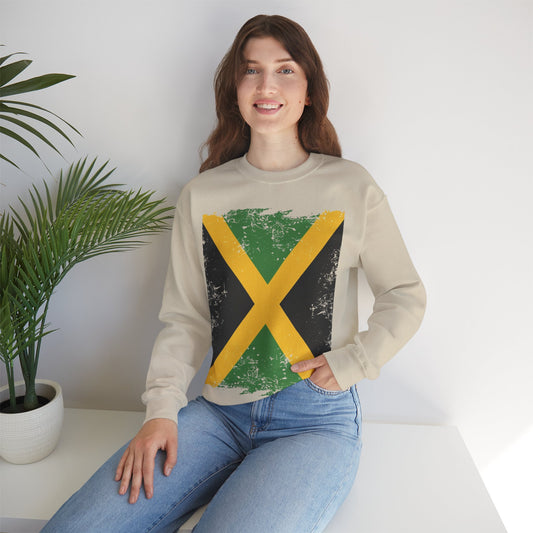 Jamaican Flag Crewneck Sweatshirt, Unisex Sweatshirt, Casual Wear, Gift for Him or Her, Travel Apparel, Cultural Celebration