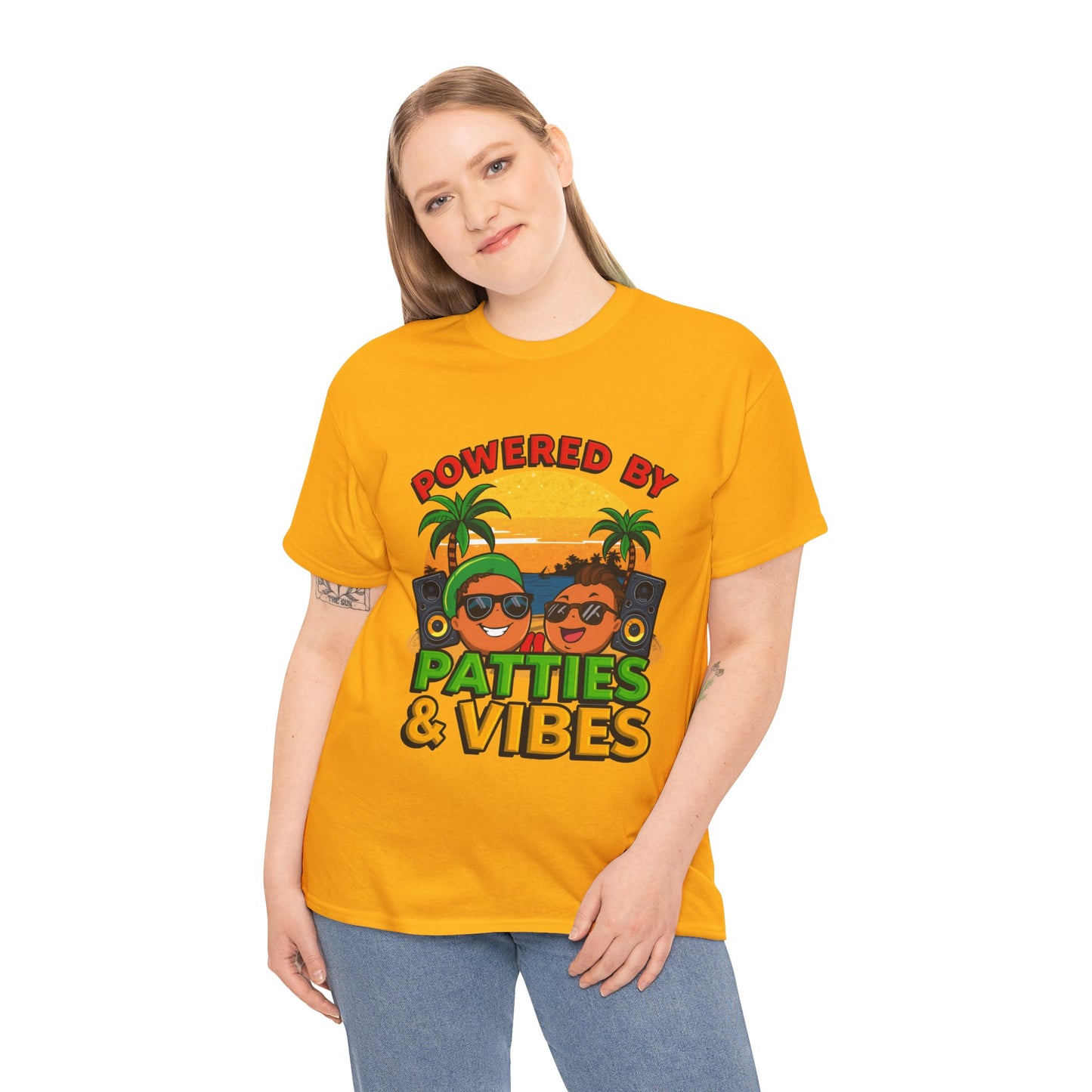 Patties and Vibes T-Shirt — Casual Jamaican Phrase Tee