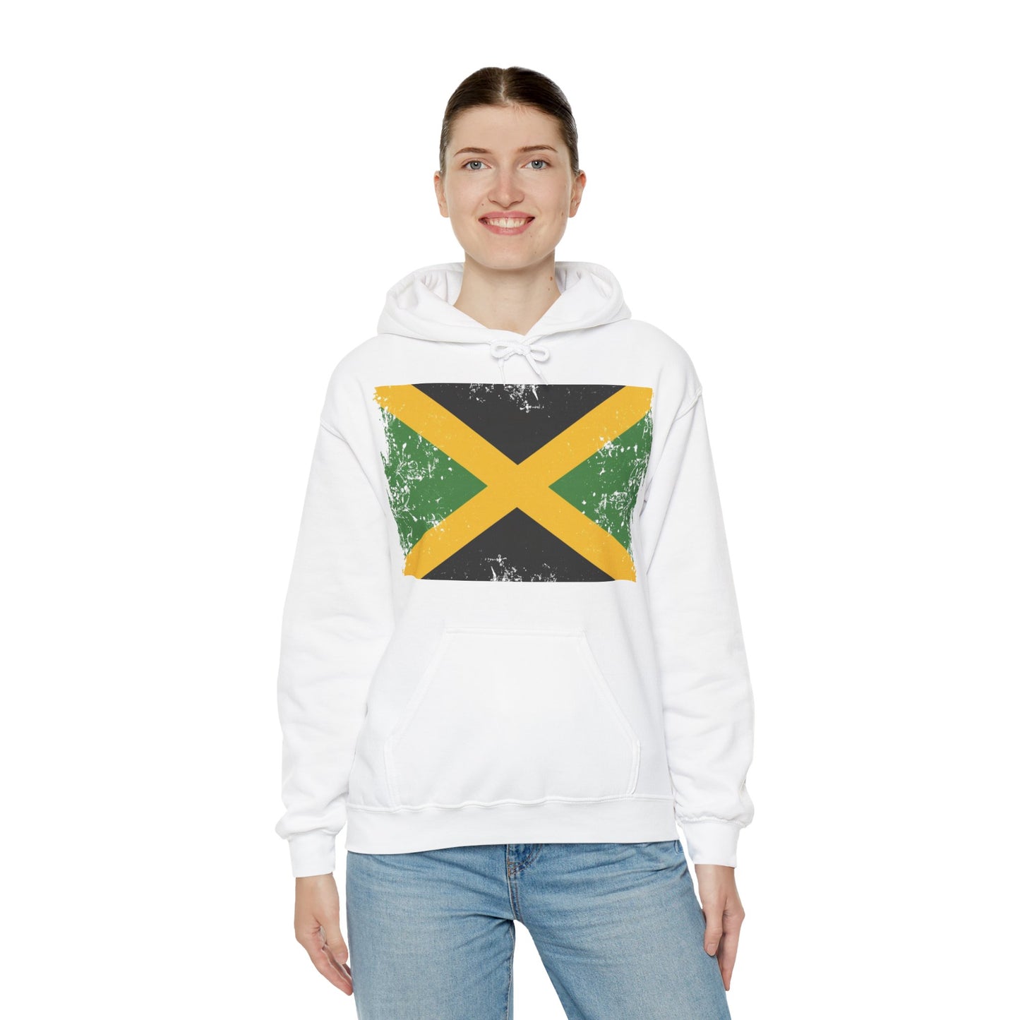 Jamaican Flag Hoodie, Unisex Heavy Blend Hooded Sweatshirt, Cool Casual Wear, Perfect for Festivals, Celebration Apparel, Gift for him/her