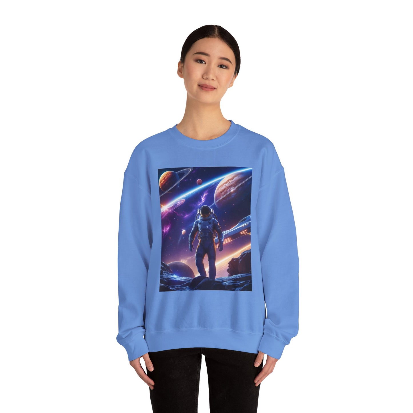 Cosmic Explorer Crewneck Sweatshirt - Space Design, Gift for Astronomy Lovers