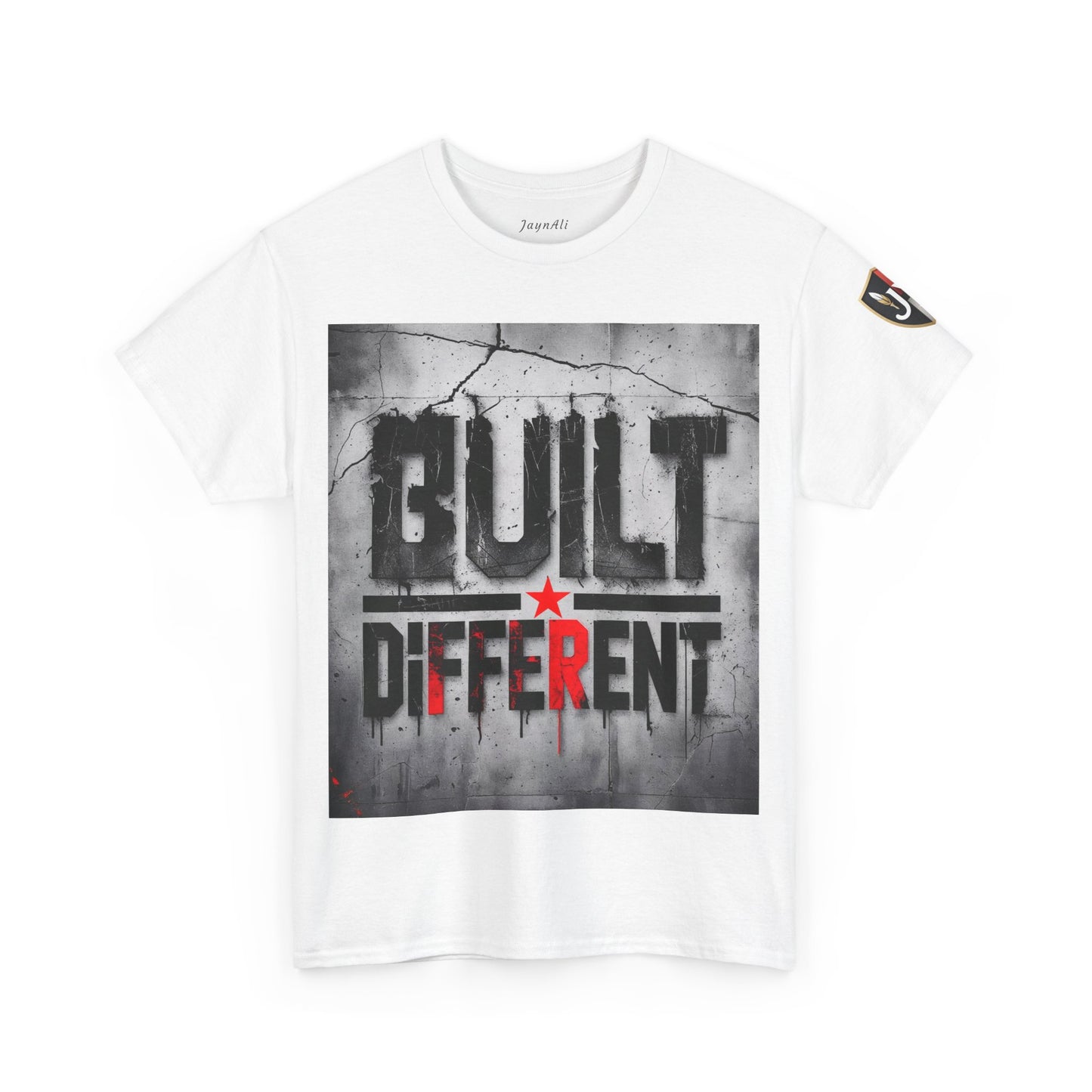Graphic Tee - Built Different, Motivational Shirt for Him or Her