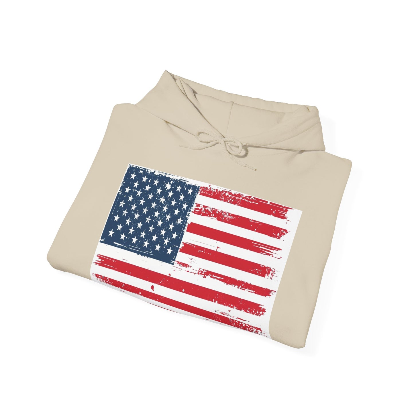 Vintage American Flag Hoodie, Unisex Sweatshirt for Independence Day, Patriotic Gift, Cozy Outerwear, 4th of July Celebration