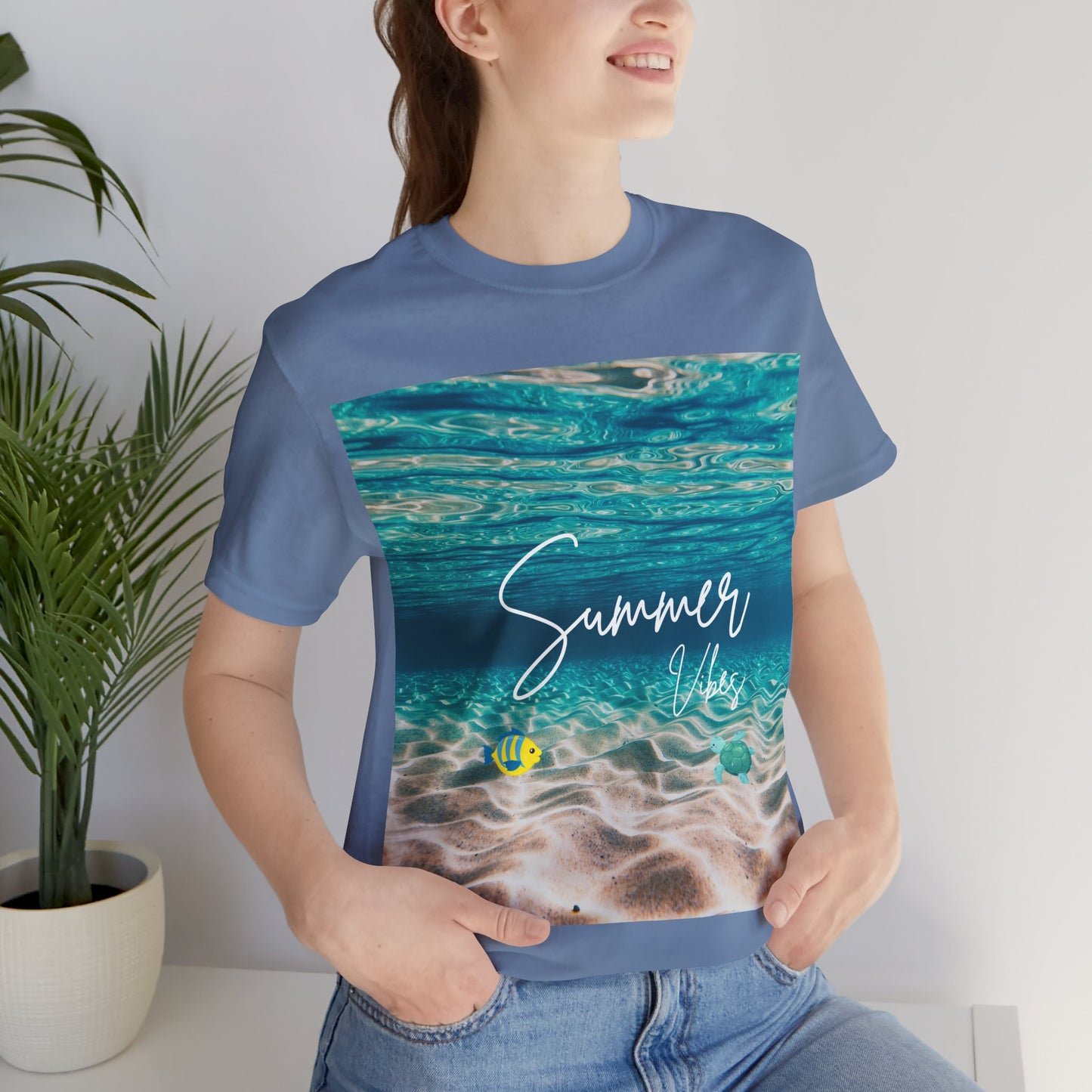 Summer Vibe Graphic Tee - Unisex Heavy Cotton Shirt for Him or Her