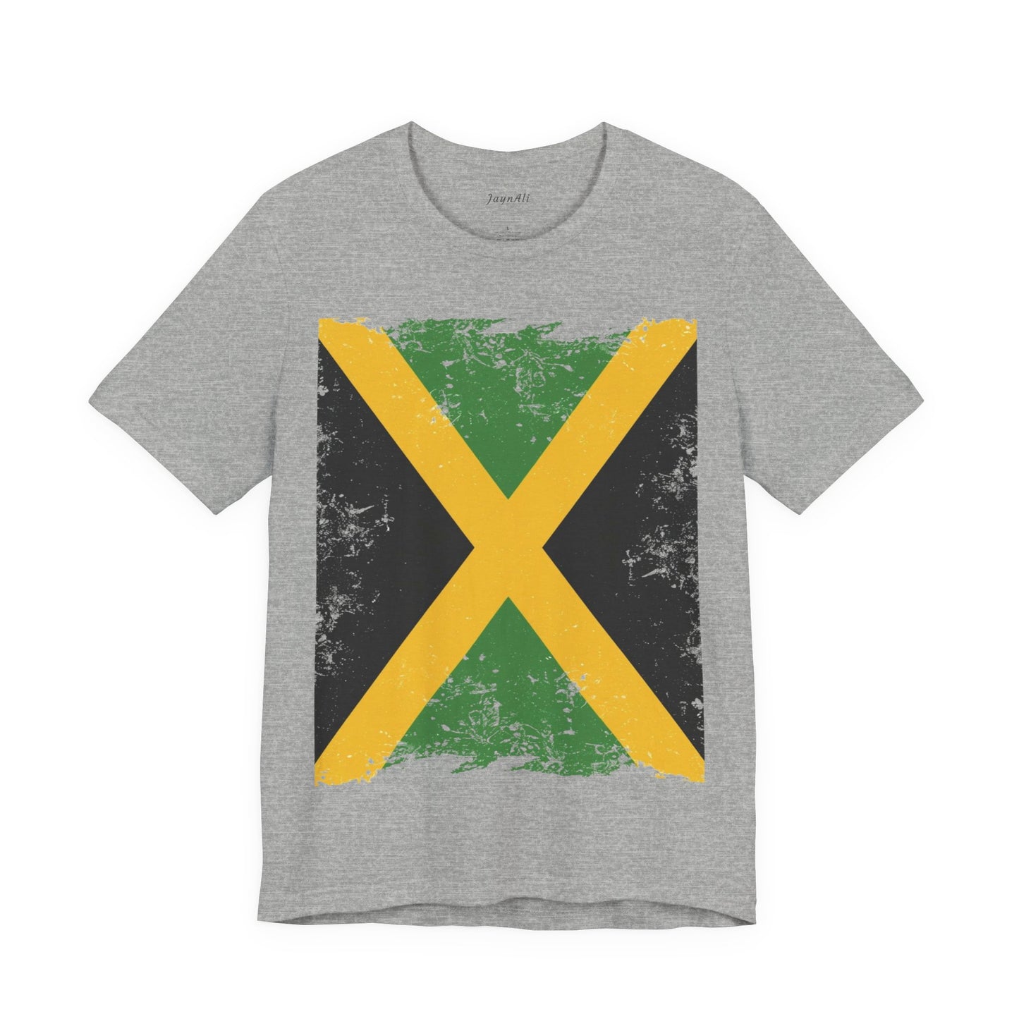Jamaican Flag Short Sleeve Tee, Unisex Graphic Tee, Casual Wear, Festival Shirt, Gift for Music Lovers, Summer Vibes