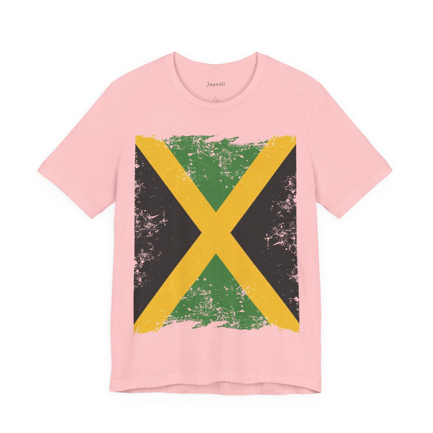Jamaican Flag Short Sleeve Tee, Unisex Graphic Tee, Casual Wear, Festival Shirt, Gift for Music Lovers, Summer Vibes