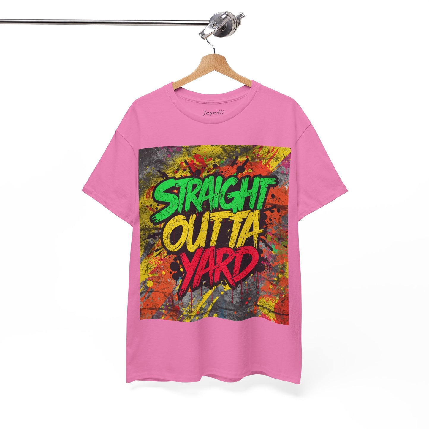 Straight Outta Yard T-Shirt — Casual Jamaican Phrase Tee
