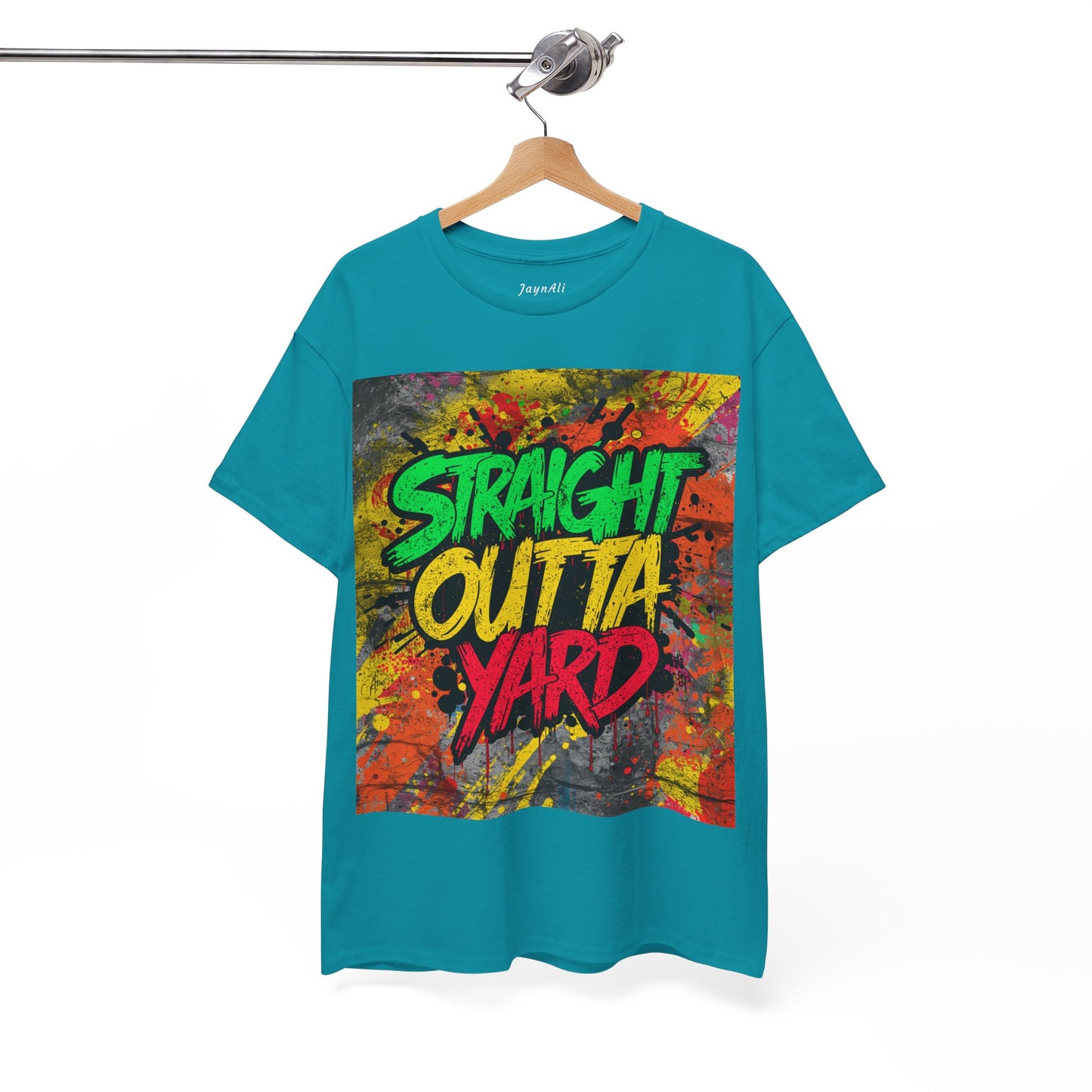 Straight Outta Yard T-Shirt — Casual Jamaican Phrase Tee