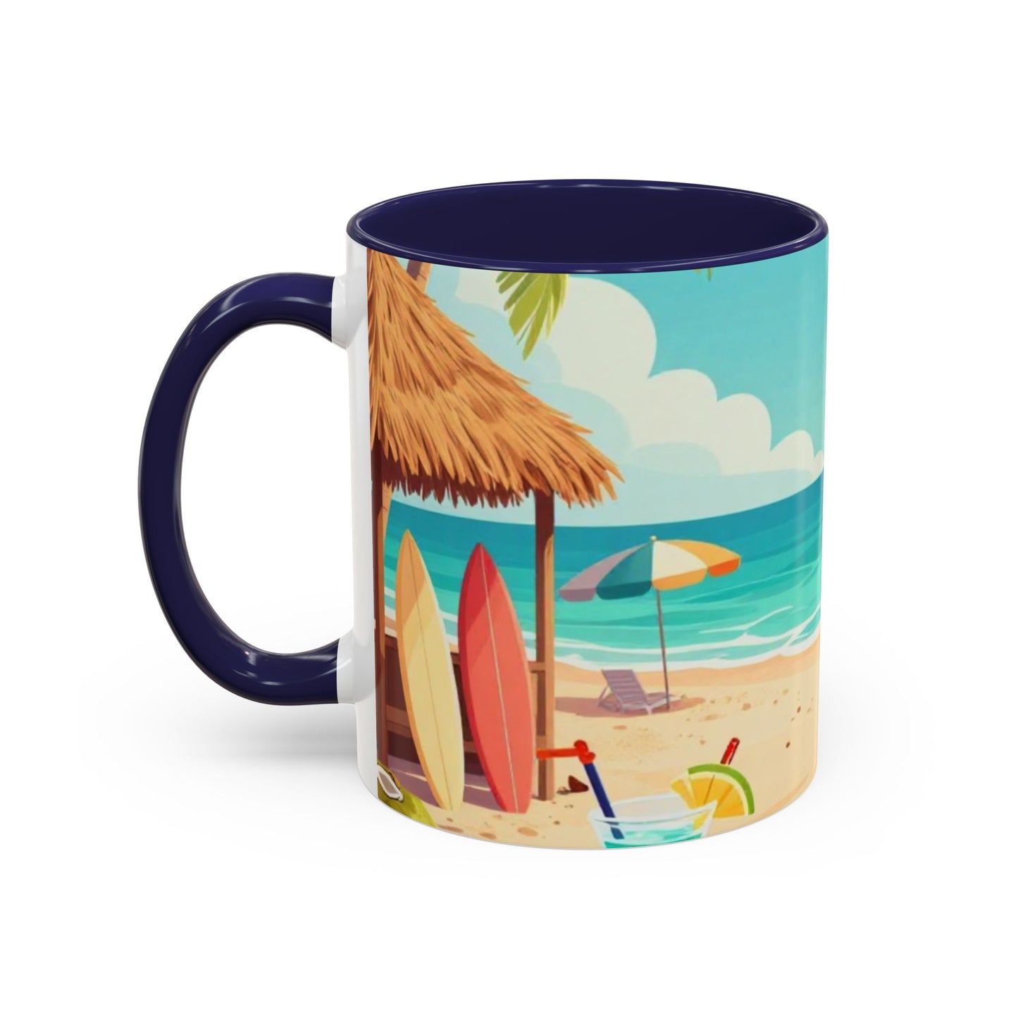 Beach Sunrise Coffee Mug — Tropical Ocean Scene Accent Mug (11/15oz)