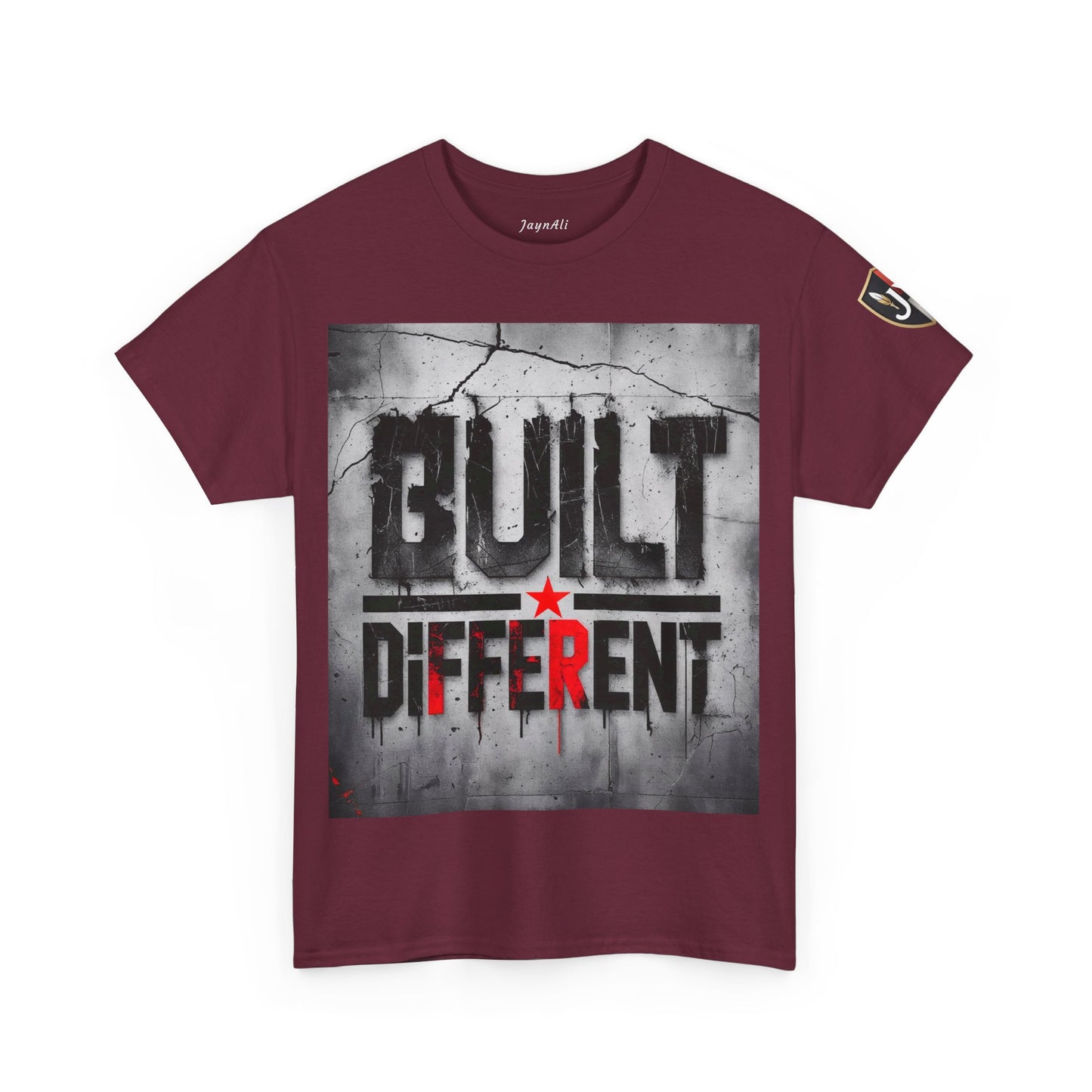 Graphic Tee - Built Different, Motivational Shirt for Him or Her
