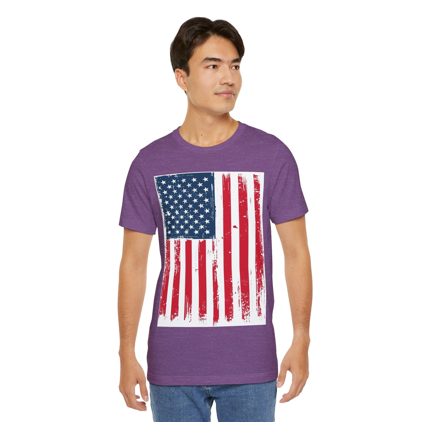 Camiseta Unisex Patriótica - Camisa de Bandera Americana Estilo Grunge, Ropa del Día de la Independencia, Celebración del 4 de Julio, Ropa Casual de Verano, Regalo para [...]