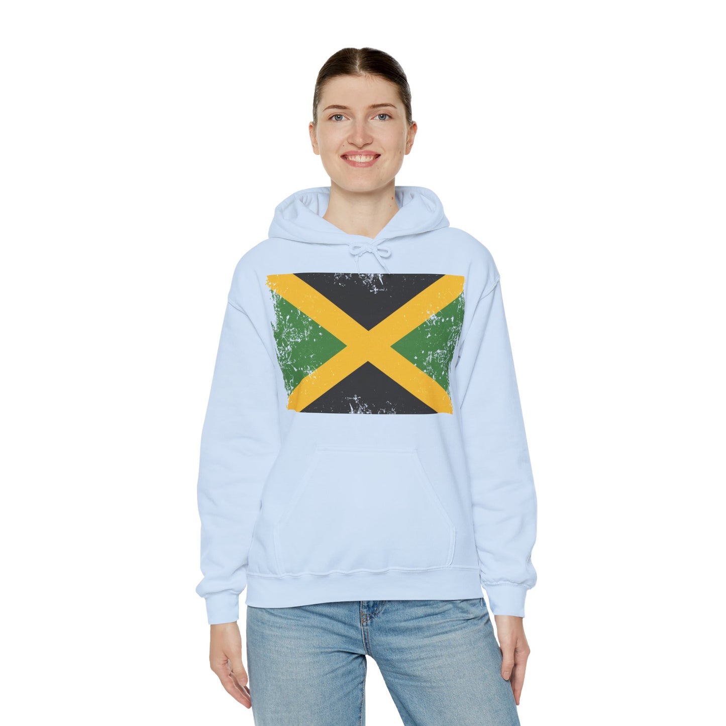 Jamaican Flag Hoodie, Unisex Heavy Blend Hooded Sweatshirt, Cool Casual Wear, Perfect for Festivals, Celebration Apparel, Gift for him/her