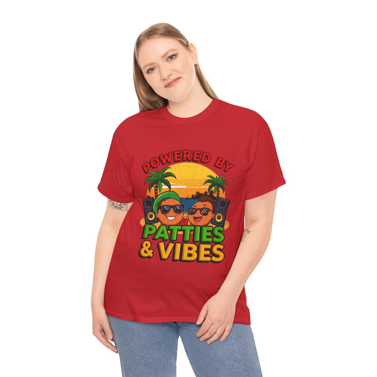 Patties and Vibes T-Shirt — Casual Jamaican Phrase Tee
