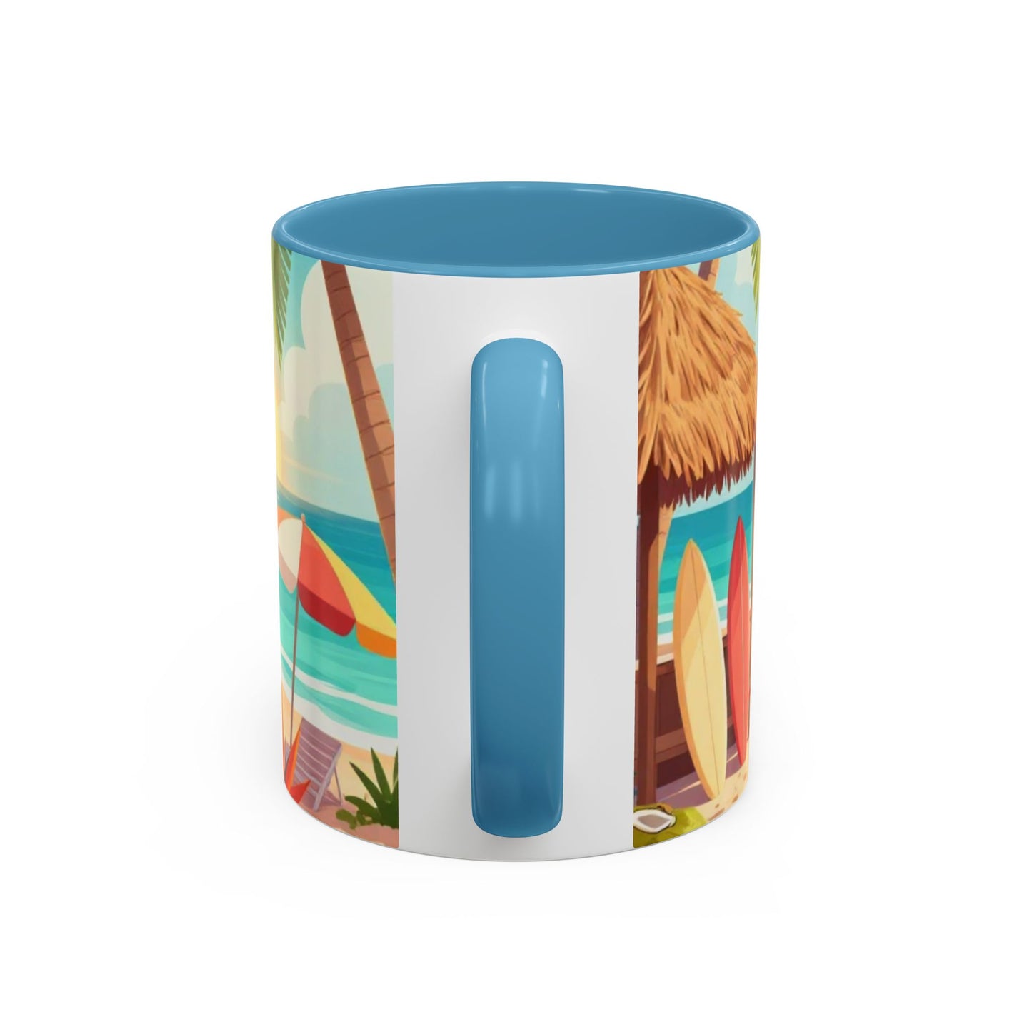 Beach Sunrise Coffee Mug — Tropical Ocean Scene Accent Mug (11/15oz)