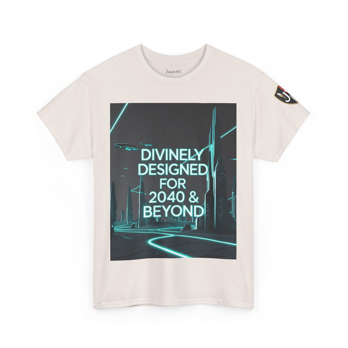 Futuristic Urban Tee for Tech Lovers - Unisex Heavy Cotton
