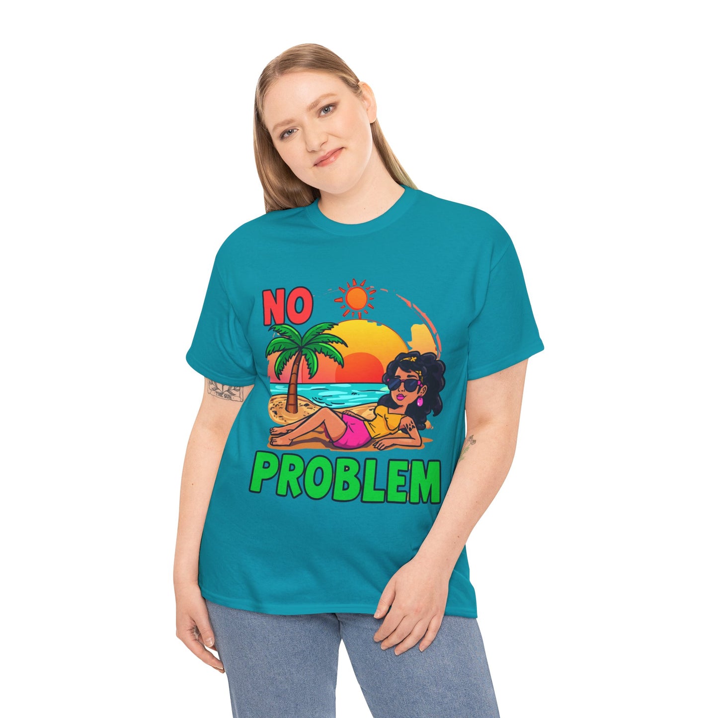 No Problem T-Shirt — Casual Graphic Tee with 'No Problem' Slogan