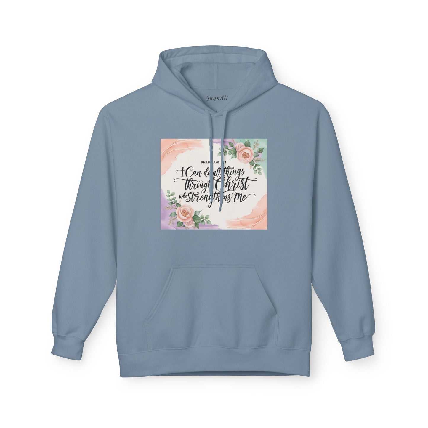 Inspirational Floral Fleece Hoodie – Cozy Motivational Gift
