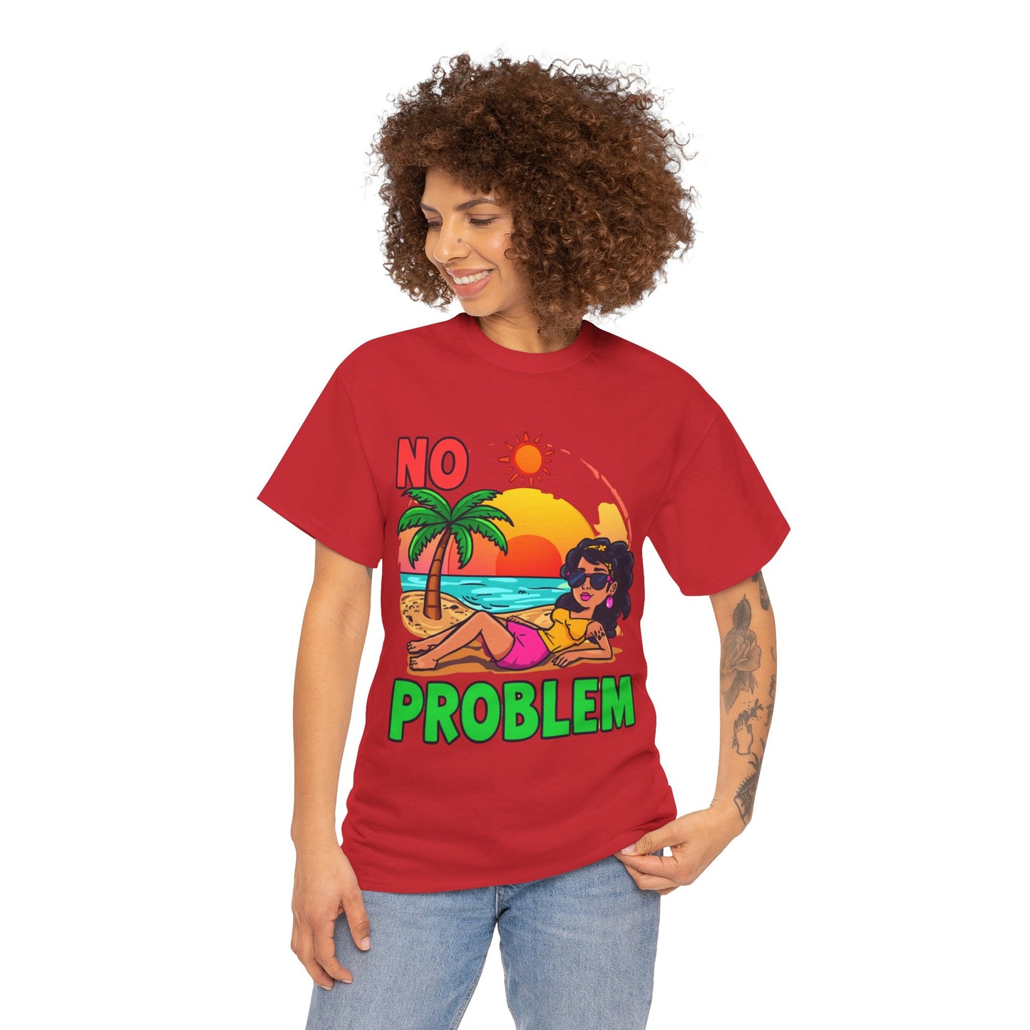 No Problem T-Shirt — Casual Graphic Tee with 'No Problem' Slogan