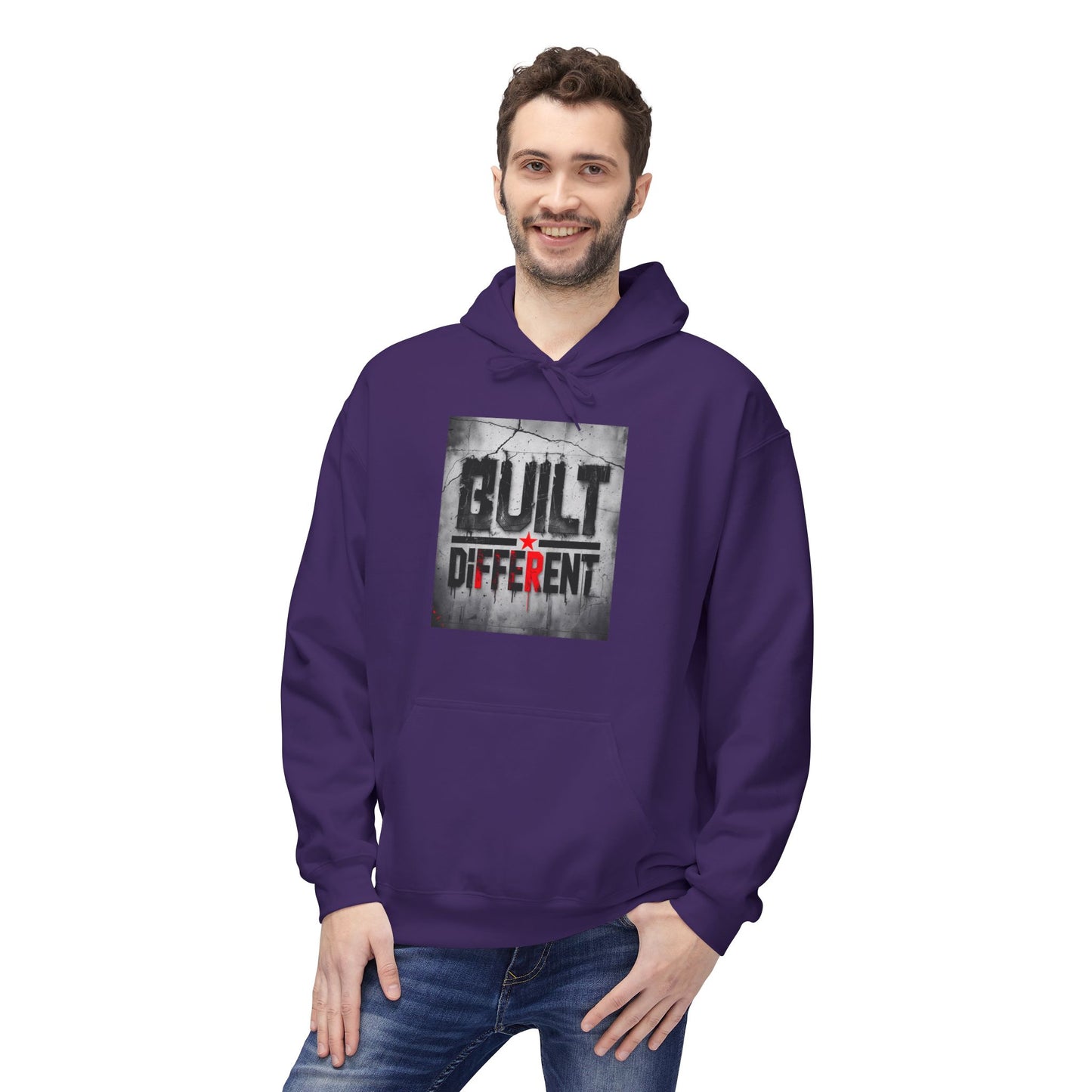 Built Different Midweight Soft style Fleece Hoodie, Unisex Comfort, Casual Wear for All Occasions