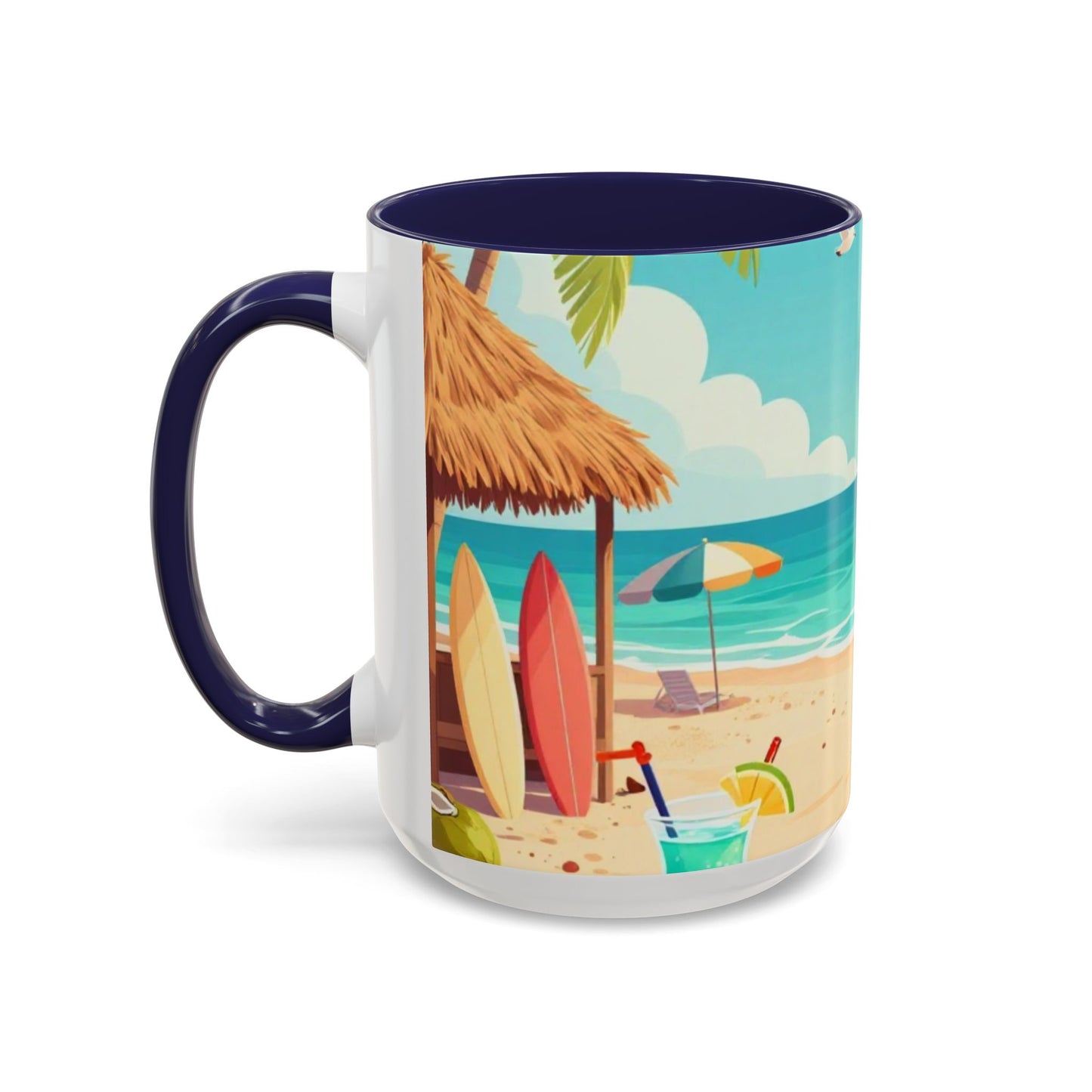 Beach Sunrise Coffee Mug — Tropical Ocean Scene Accent Mug (11/15oz)