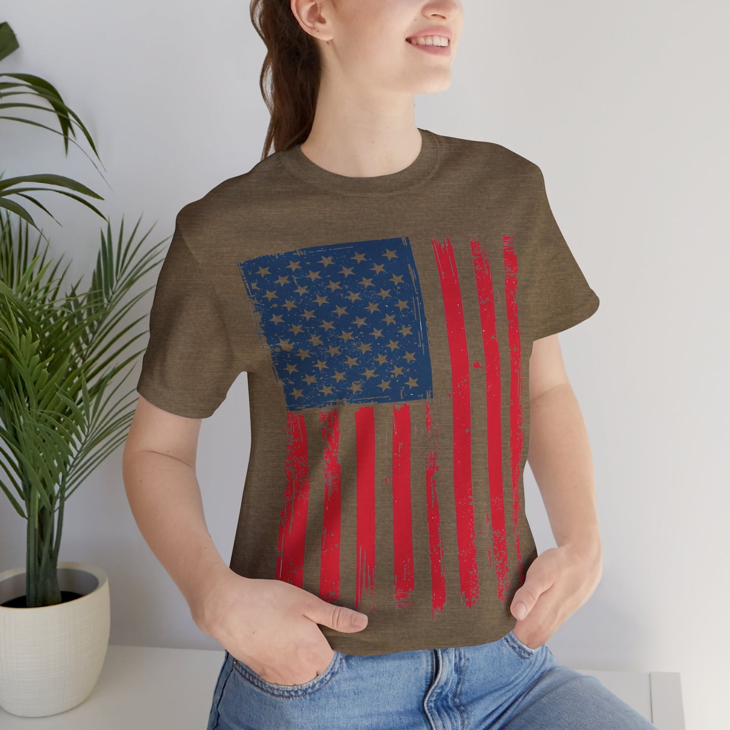Patriotic Unisex Tee - Grunge American Flag Shirt, Independence Day Apparel, July 4th Celebration, Casual Summer Wear, Gift for [...]