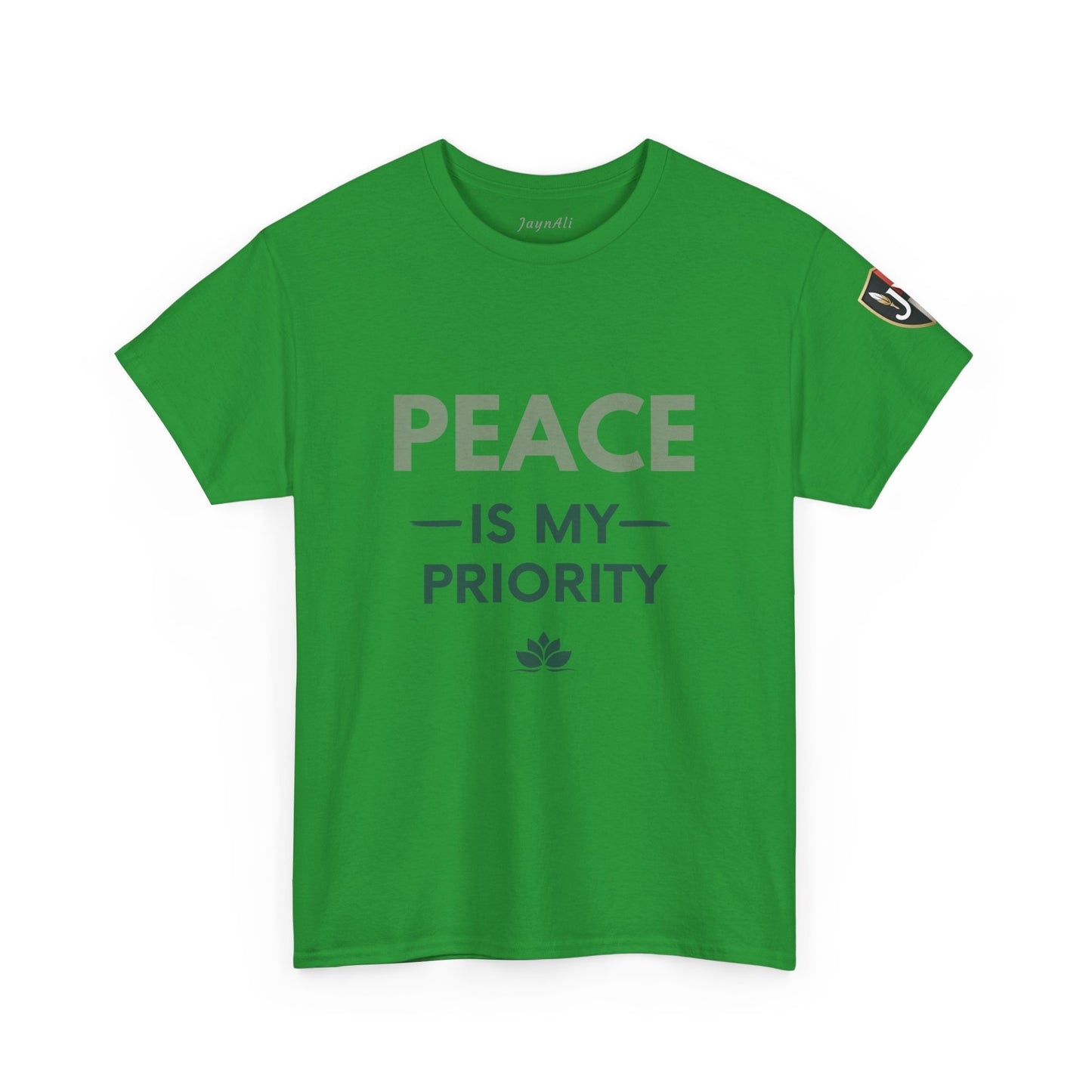 Peace is My Priority Unisex Heavy Cotton Tee, Relaxed Fit T-Shirt, Mindfulness Shirt, Gift for Meditation Lovers