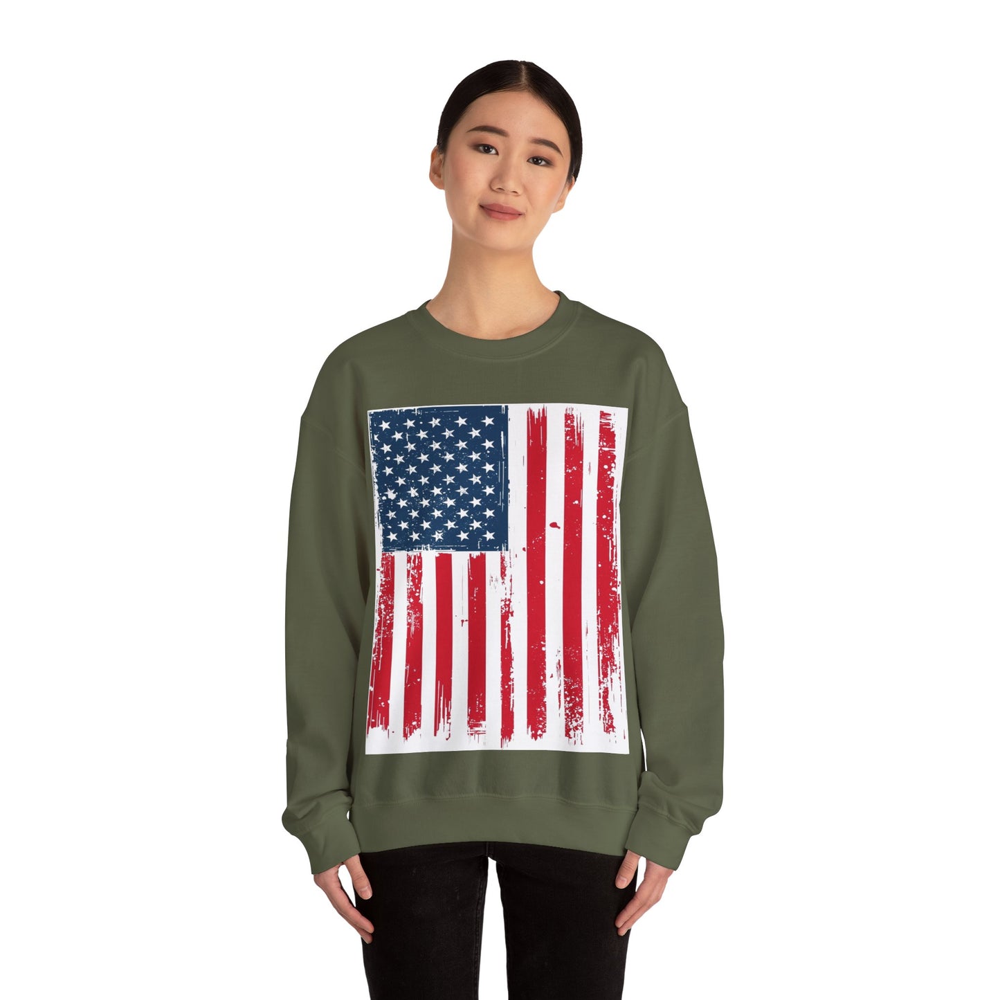 USA Flag Unisex Heavy Blend™ Crewneck Sweatshirt