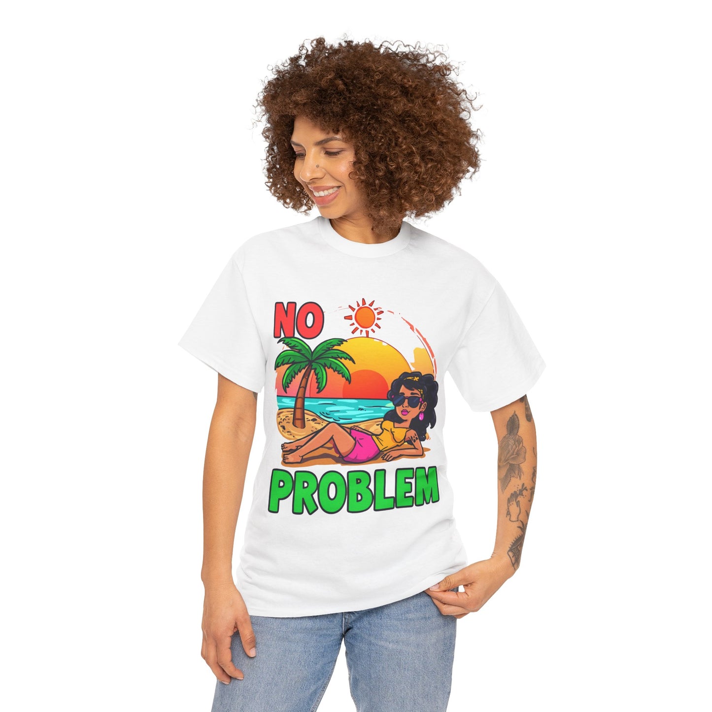No Problem T-Shirt — Casual Graphic Tee with 'No Problem' Slogan