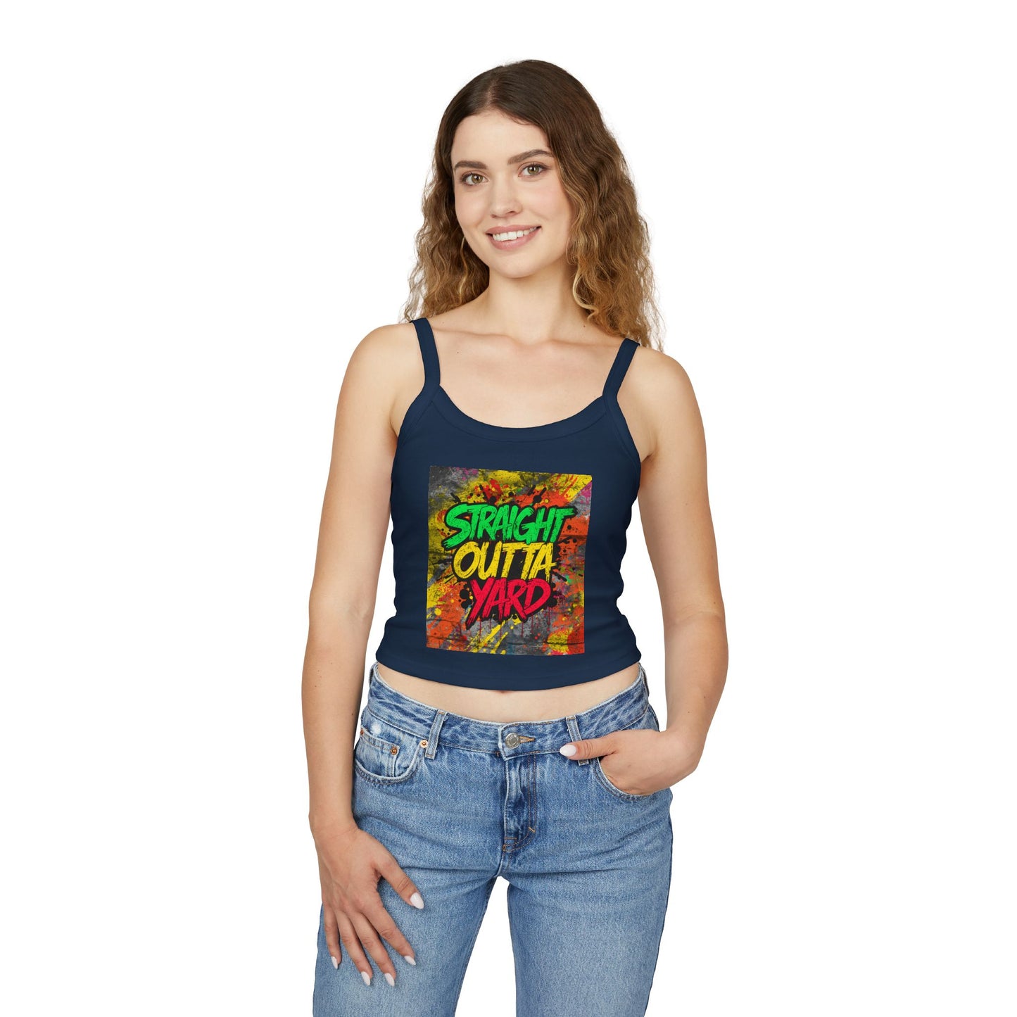Straight Outta Yard Women's Tank Top — Funny Gardening Mom Spaghetti Strap Top