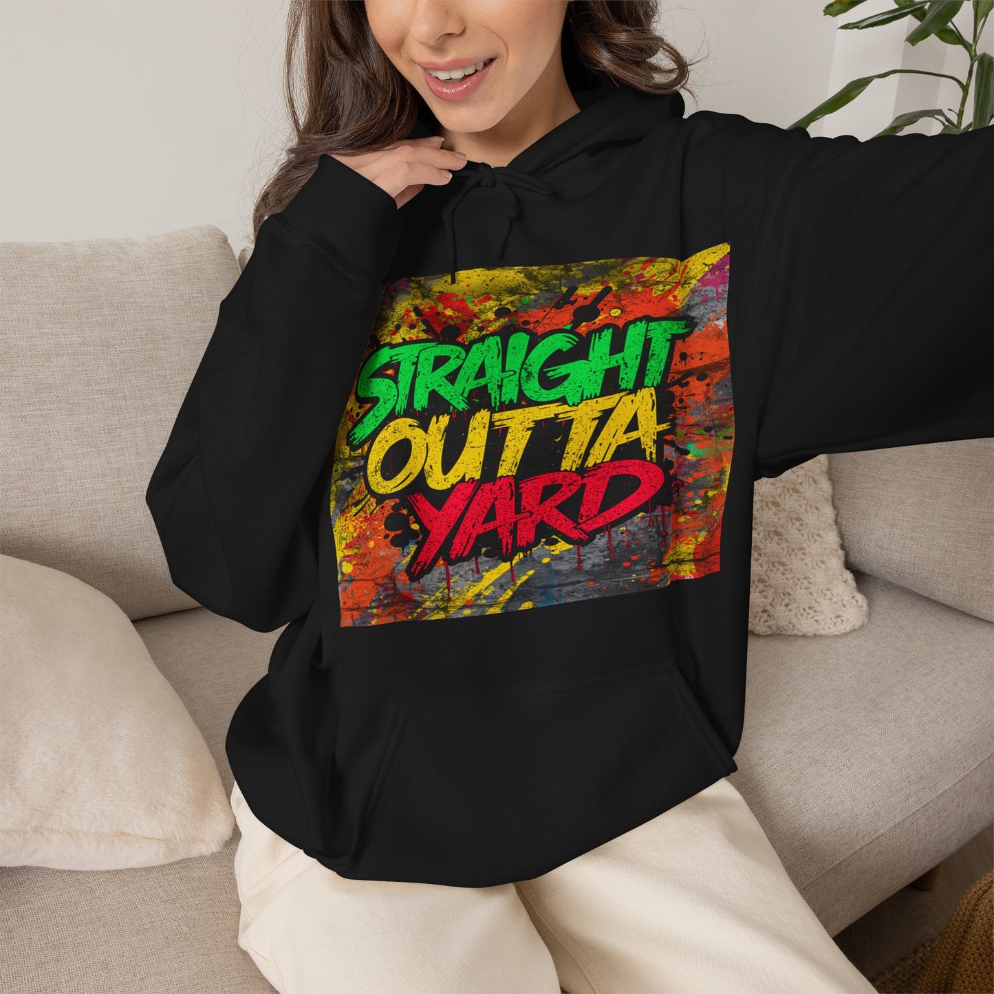 Straight Outta Yard Hoodie — Funny Gardening & Backyard Work Hoodie